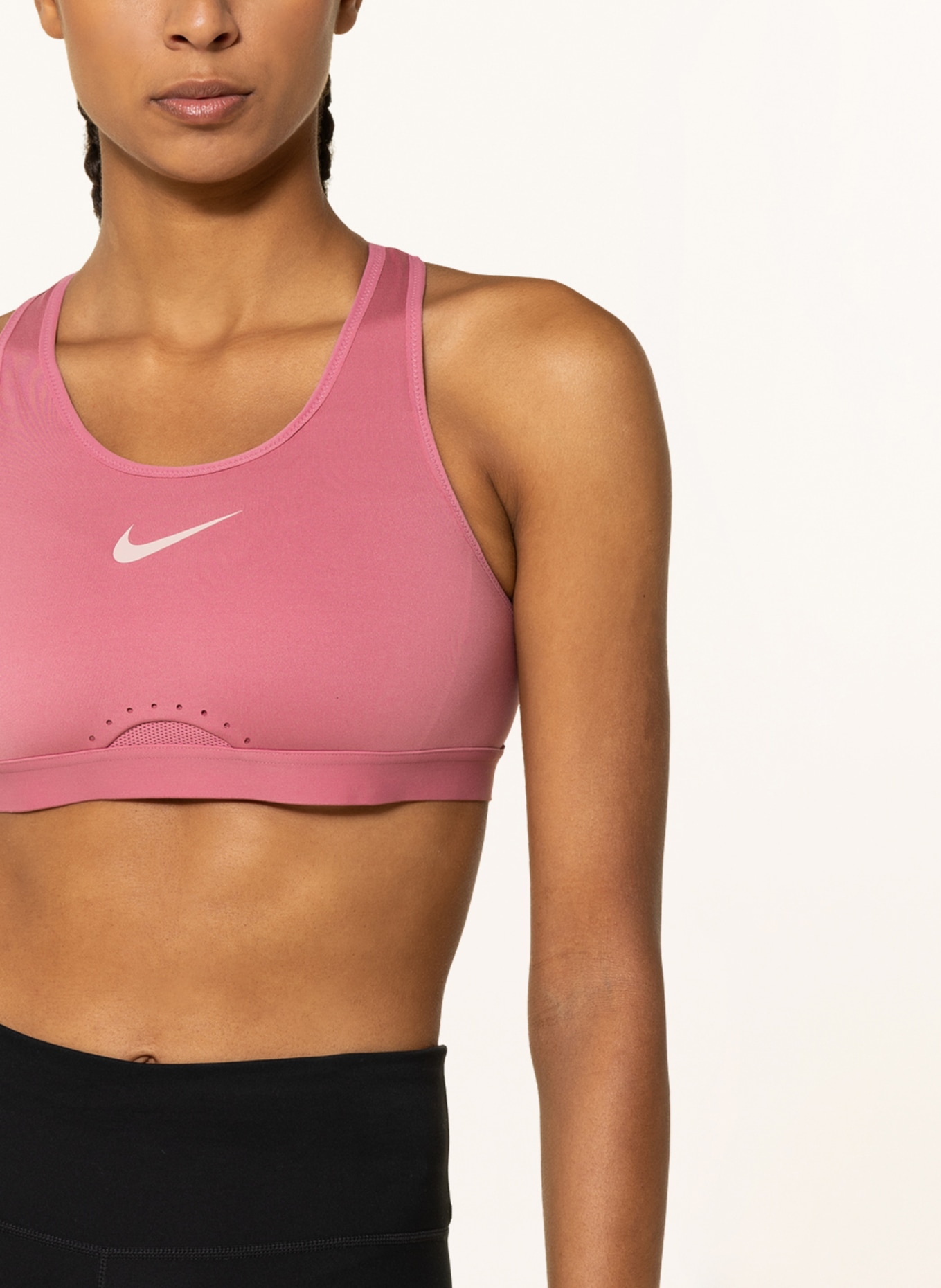 Nike Sportovní podprsenka SWOOSH se síťovinou, Barva: STARORŮŽOVÁ (Obrázek 4)
