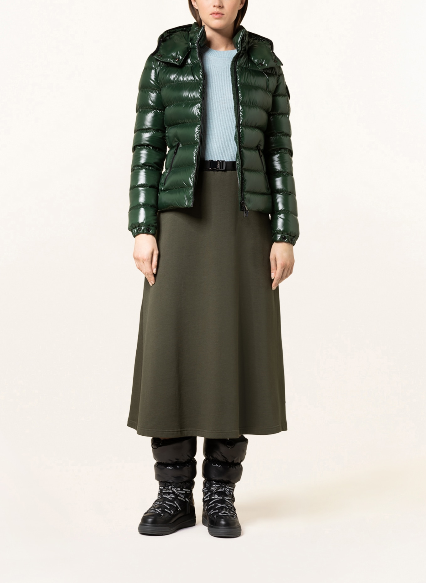 MONCLER Down jacket BADY with removable hood, Color: DARK GREEN (Image 2)