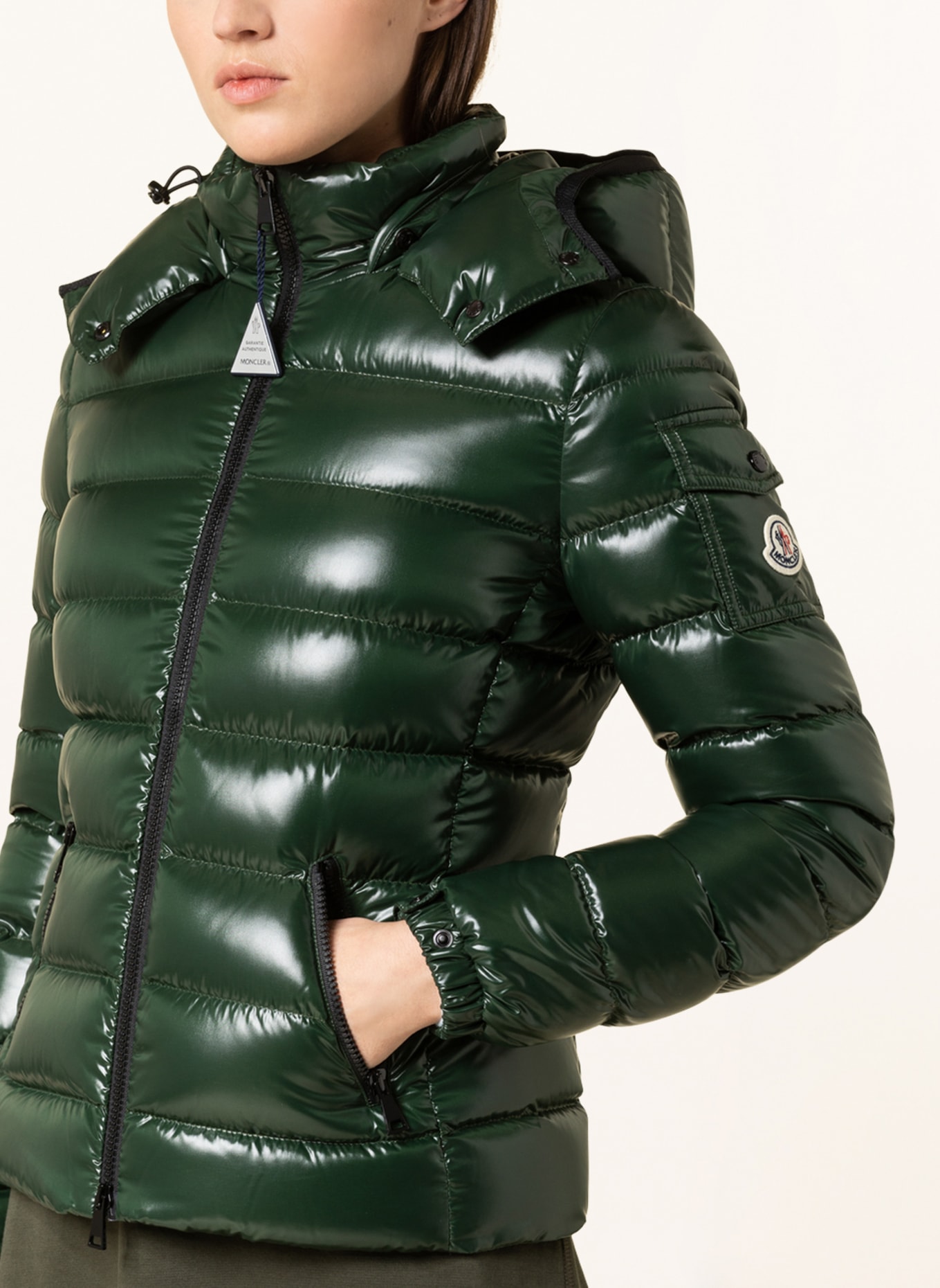 MONCLER Down jacket BADY with removable hood, Color: DARK GREEN (Image 5)