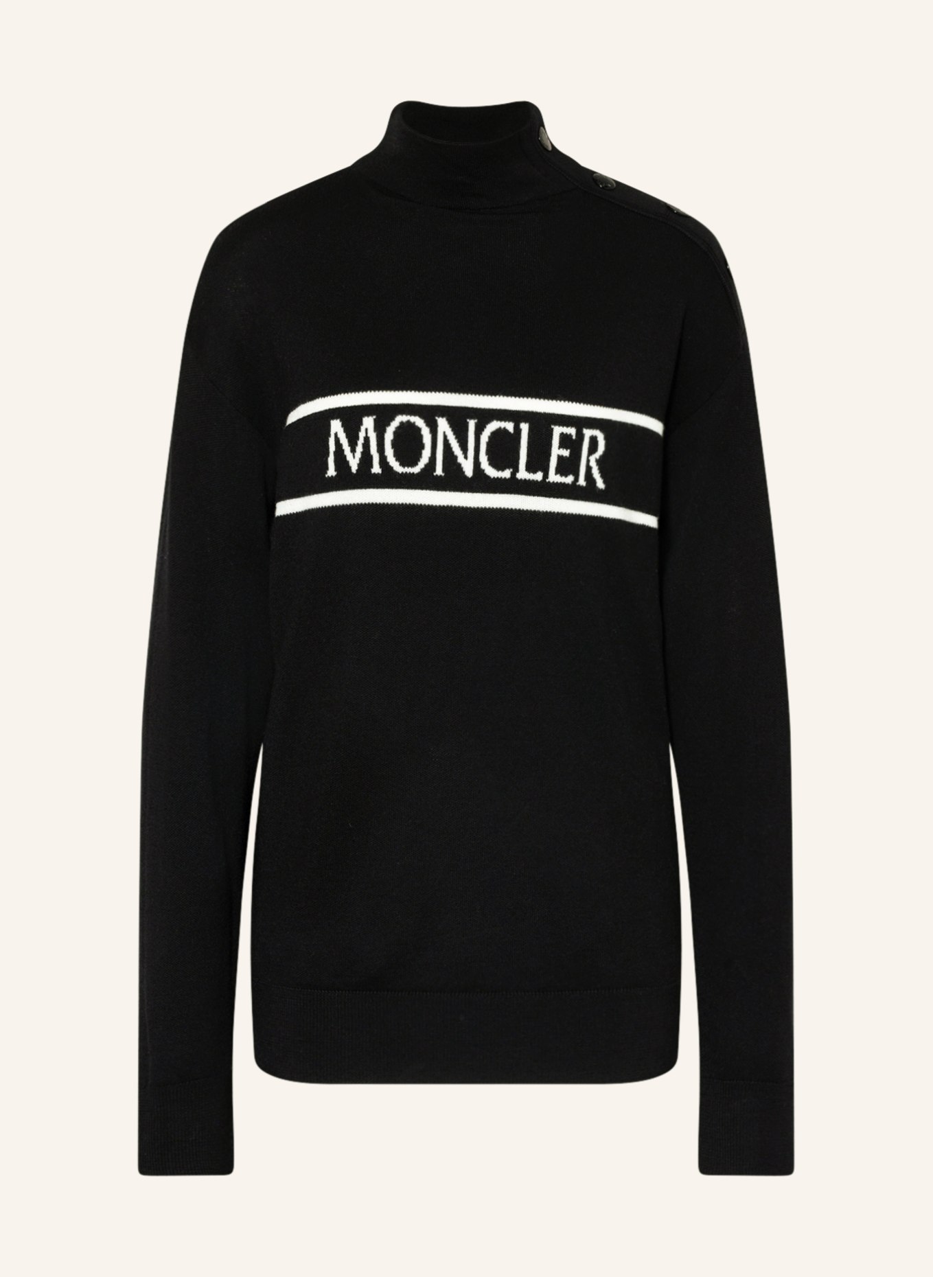 MONCLER Sweater COLLO, Color: BLACK/ WHITE (Image 1)
