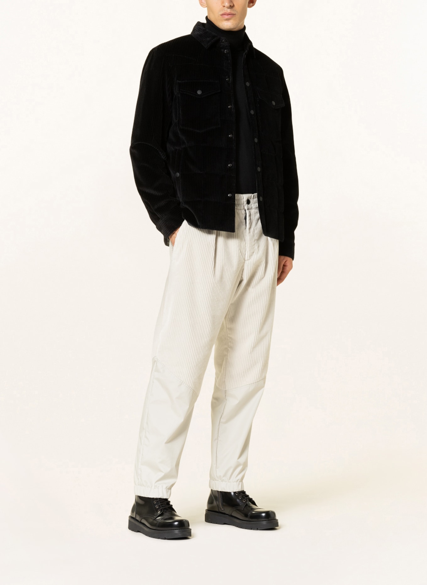 MONCLER GRENOBLE Spodnie funkcyjne z mieszanki materiałów , Kolor: JASNOCZARY (Obrazek 2)