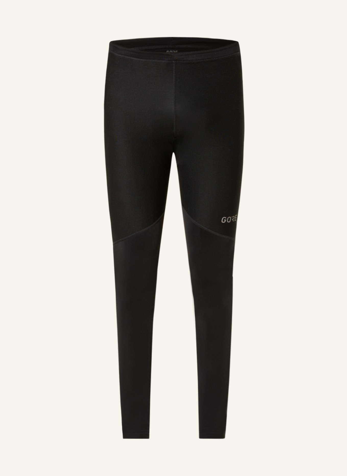 GORE RUNNING WEAR Running tights PARTIAL GORE® WINDSTOPPER®, Color: BLACK (Image 1)