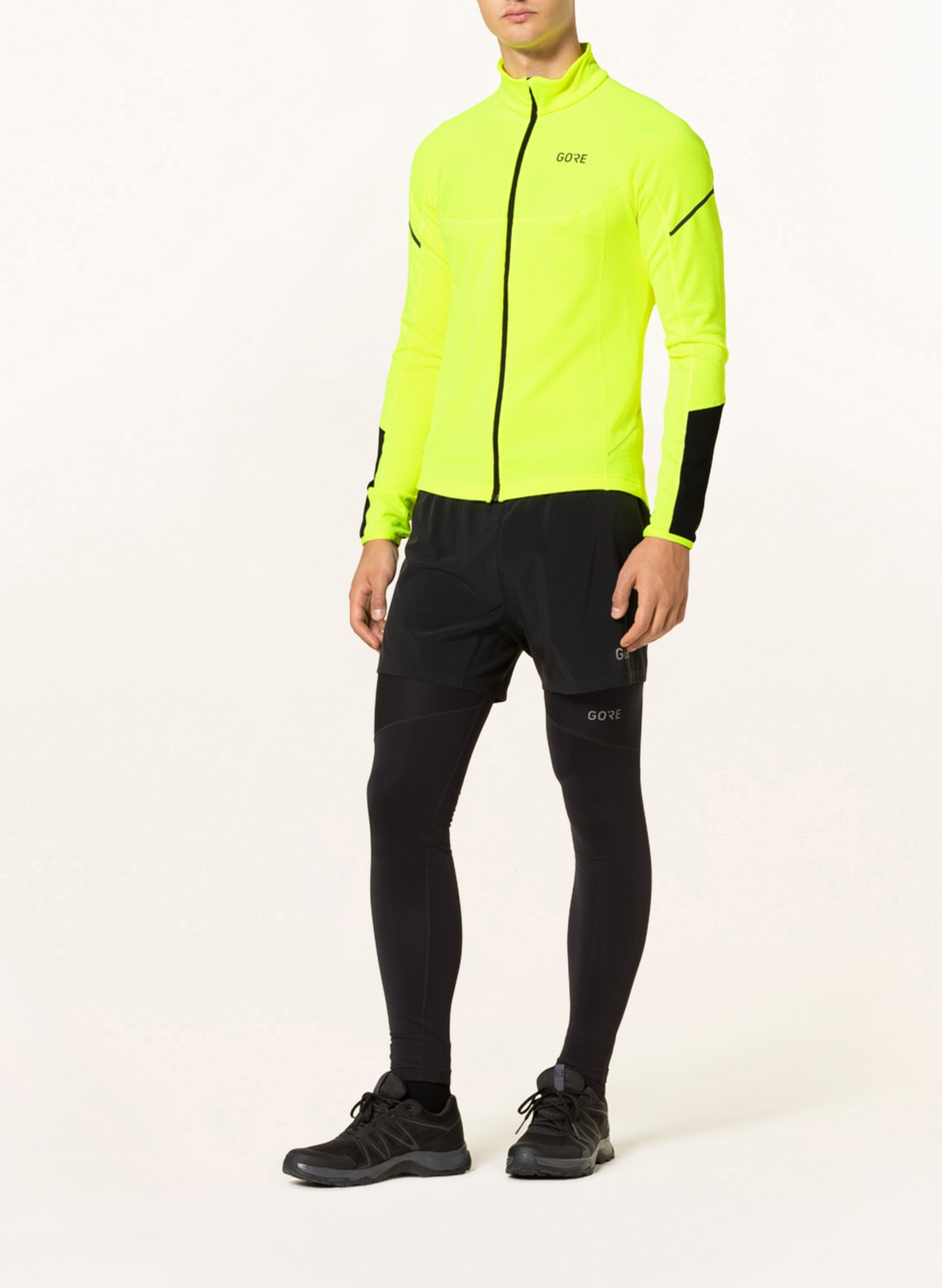 GORE RUNNING WEAR Running tights PARTIAL GORE® WINDSTOPPER®, Color: BLACK (Image 2)