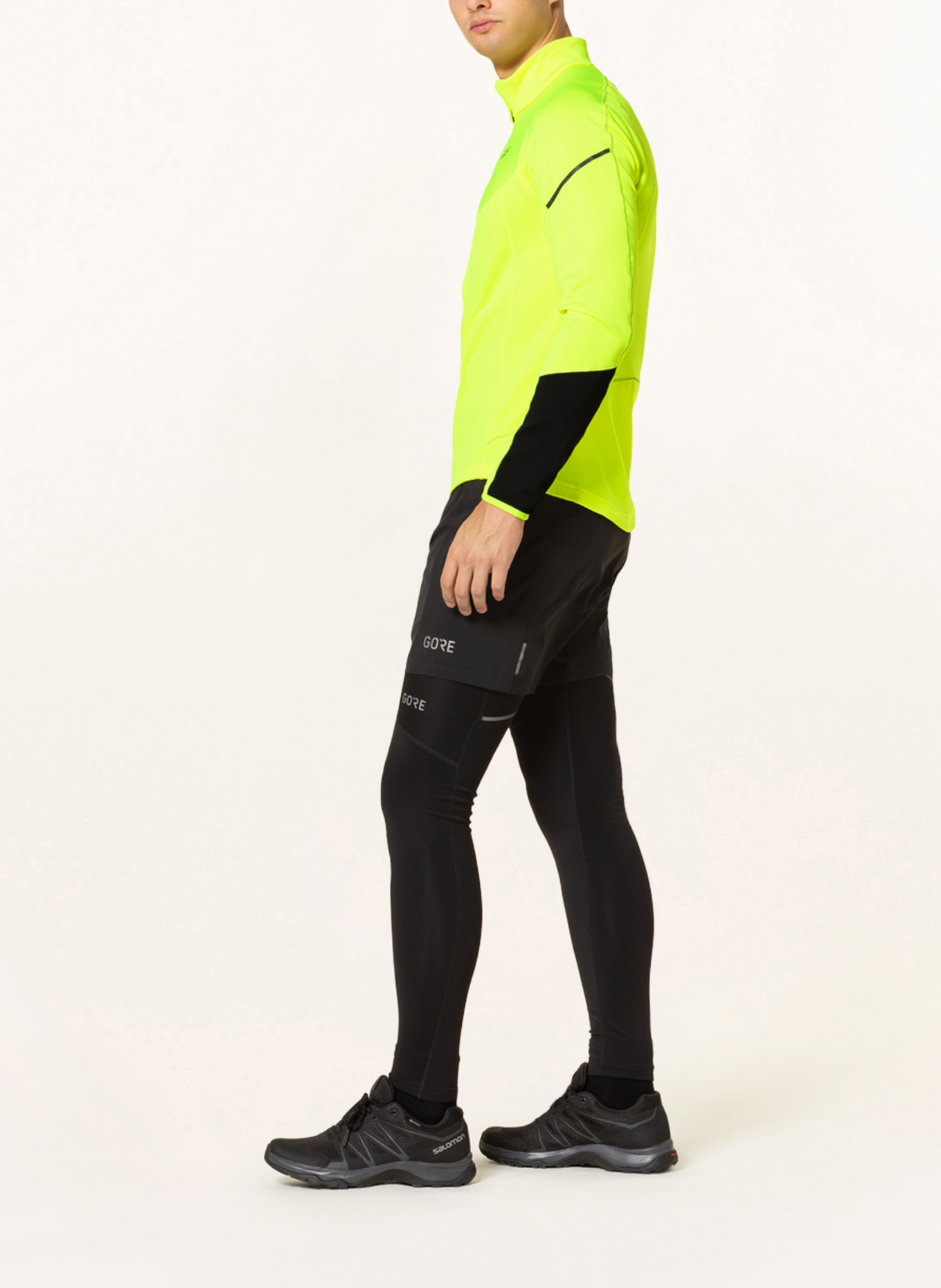 GORE RUNNING WEAR Running tights PARTIAL GORE® WINDSTOPPER®, Color: BLACK (Image 4)