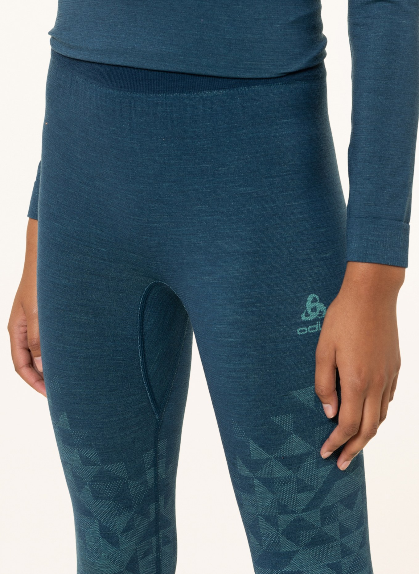 odlo Functional underwear trousers KINSHIP PERFORMANCE 200 with merino wool, Color: BLUE/ GREEN (Image 5)