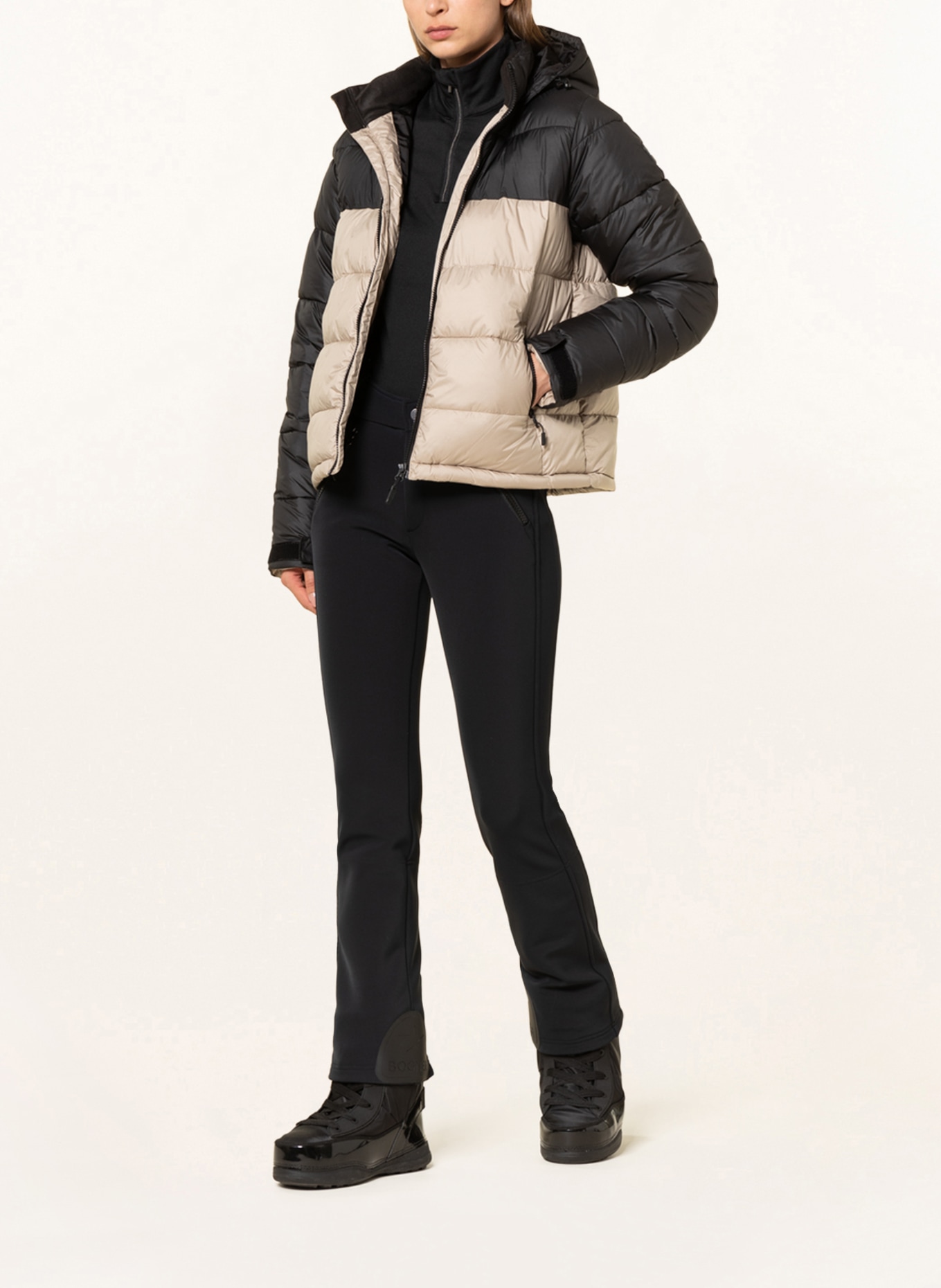 O'NEILL Quilted jacket ORIGINALS PUFFER, Color: BLACK/ BEIGE (Image 2)