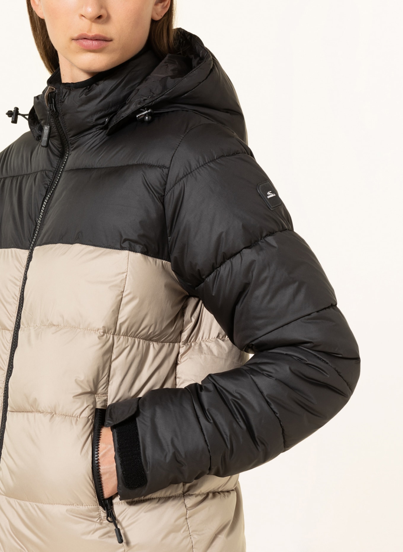 O'NEILL Quilted jacket ORIGINALS PUFFER, Color: BLACK/ BEIGE (Image 5)
