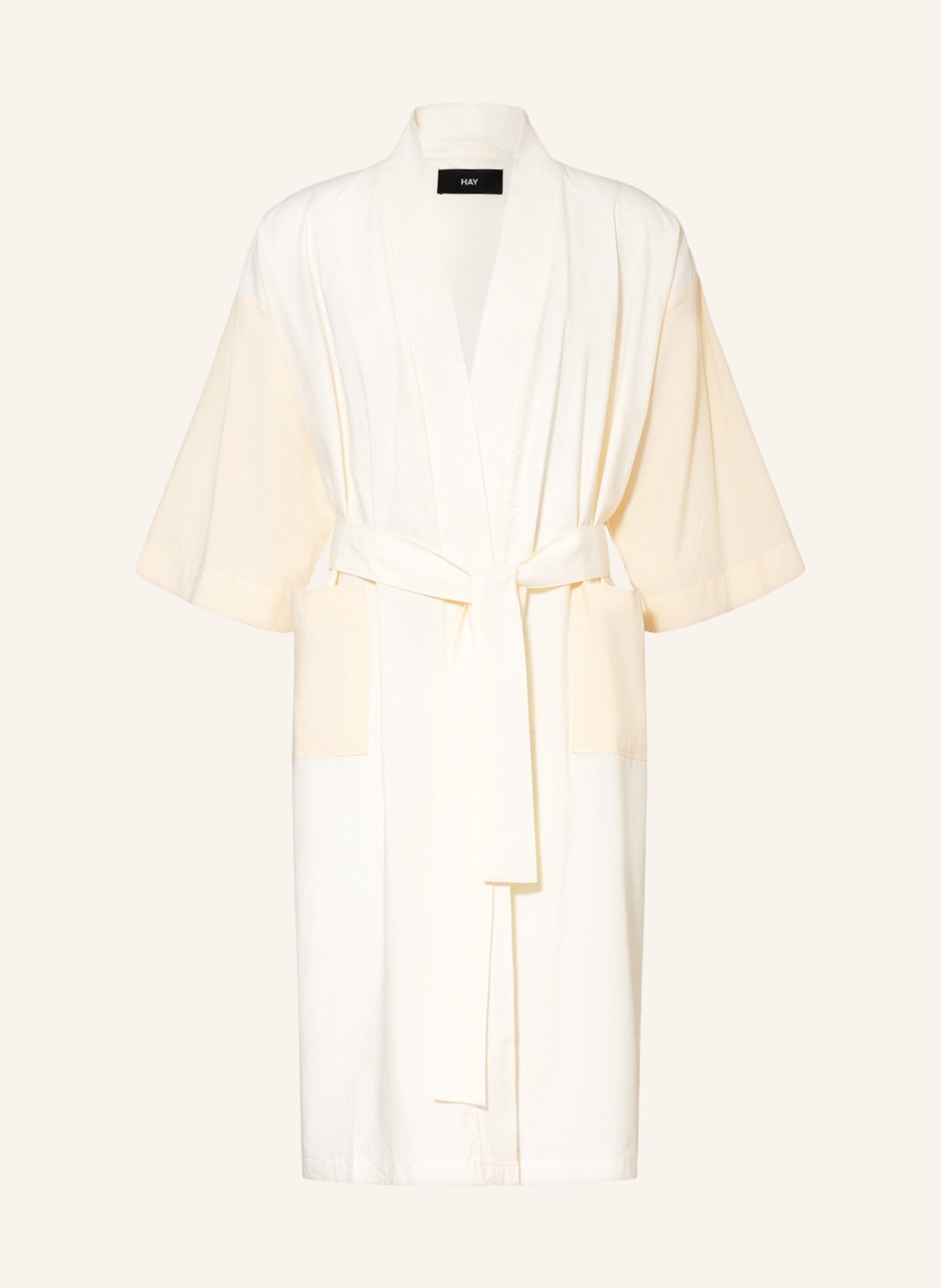 HAY Unisex bathrobe with 3/4 sleeves, Color: ECRU (Image 1)