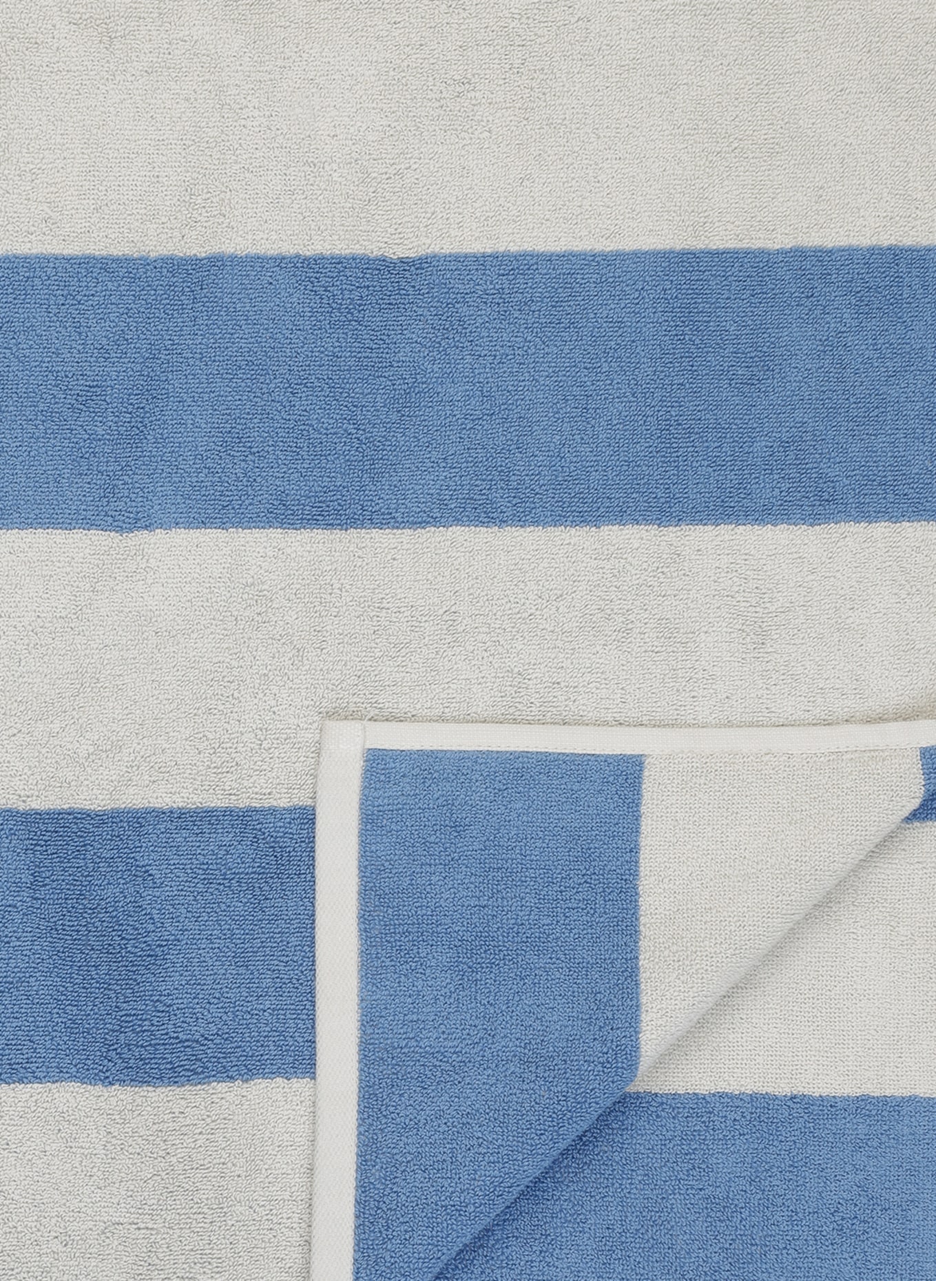 HAY Bath towel FROTTÉ STRIPE, Color: BLUE/ CREAM (Image 2)