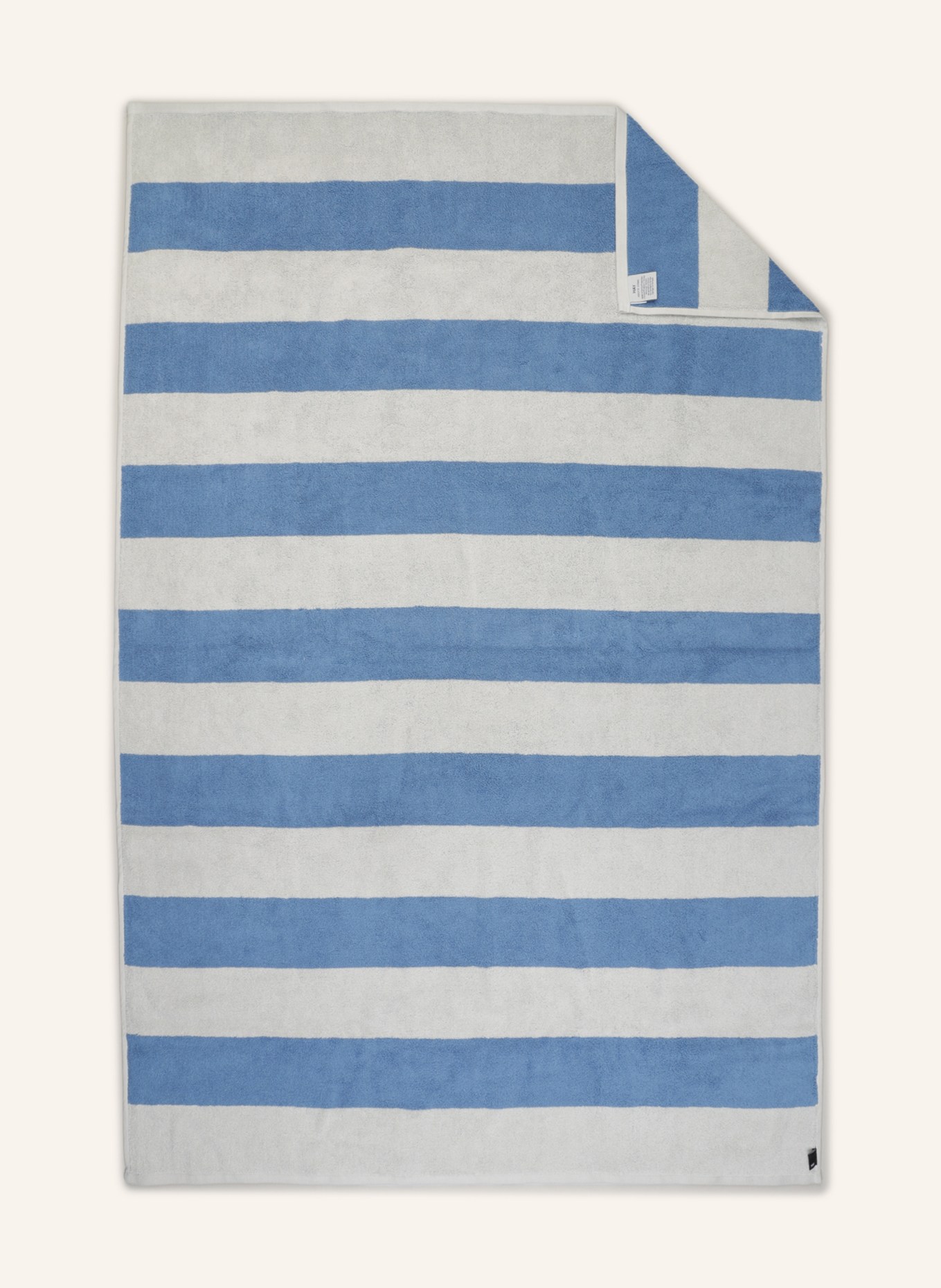 HAY Bath towel FROTTÉ STRIPE, Color: BLUE/ CREAM (Image 3)