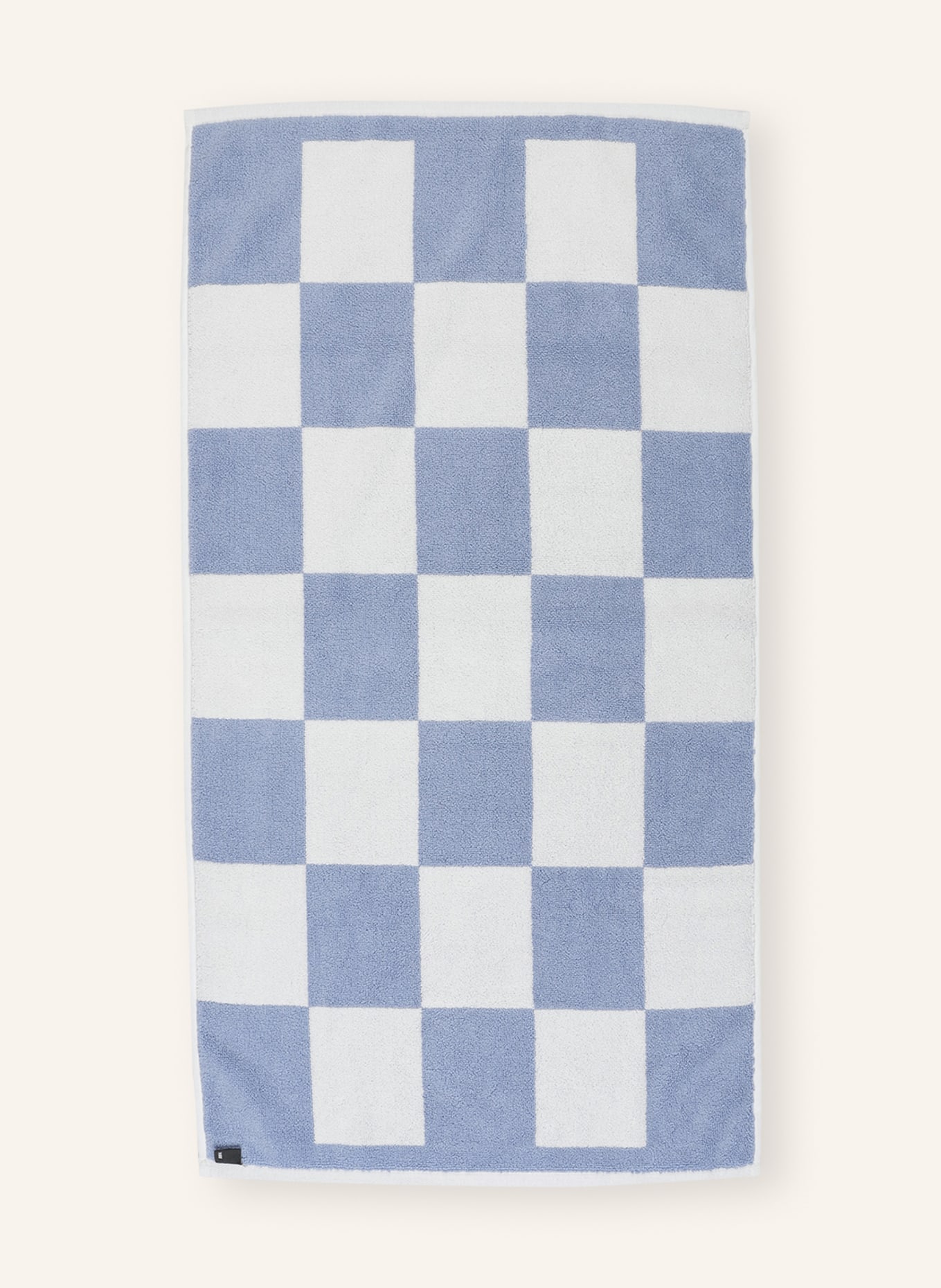 HAY Badematte CHECK: HELLBLAU / CREME