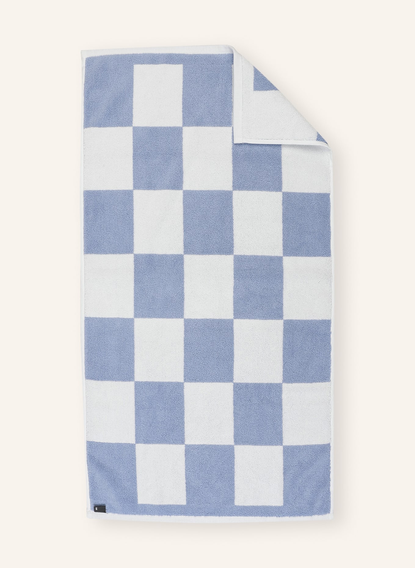 HAY Badematte CHECK: HELLBLAU / CREME