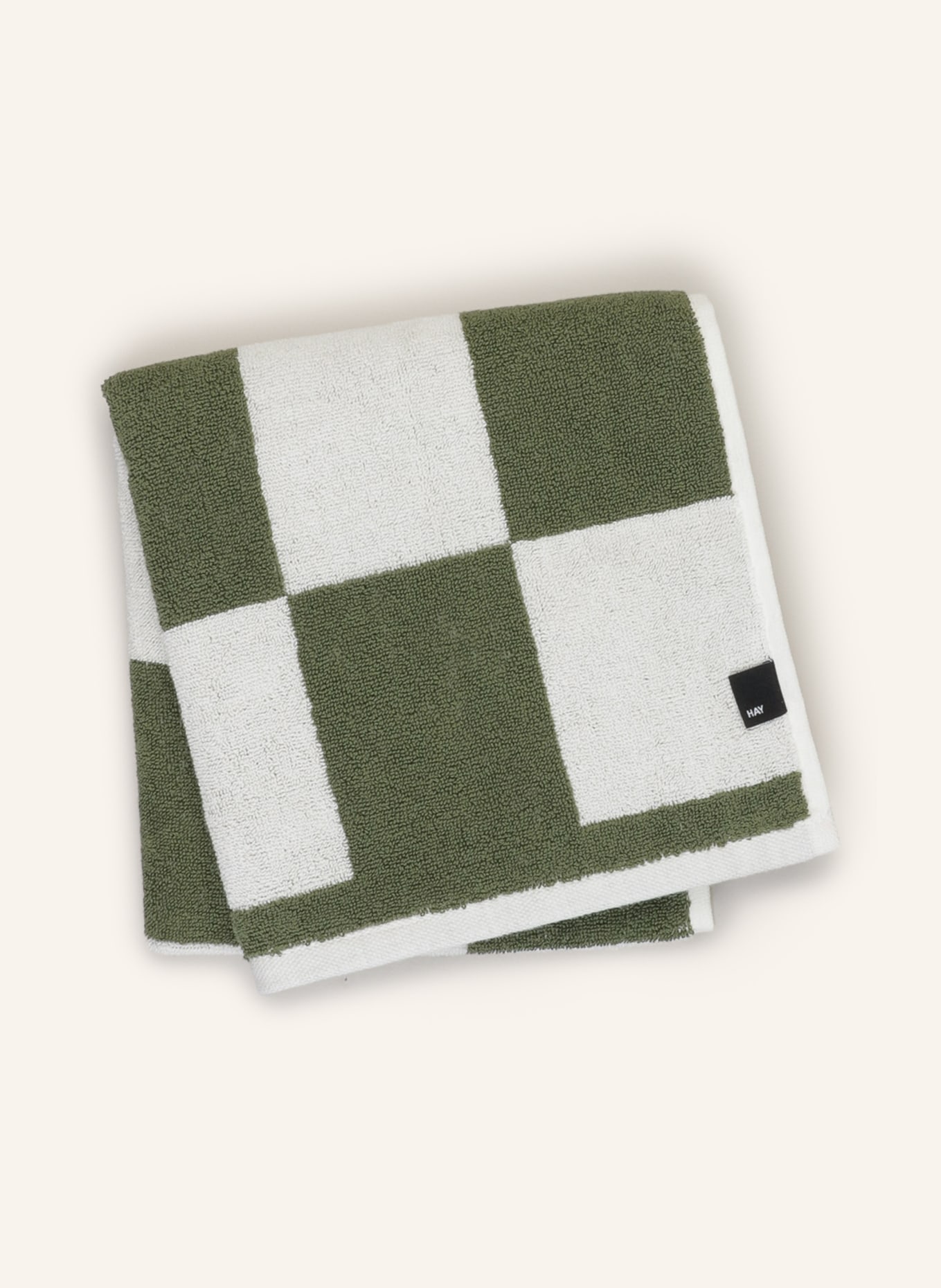 HAY Towel CHECK: GREEN / CREAM