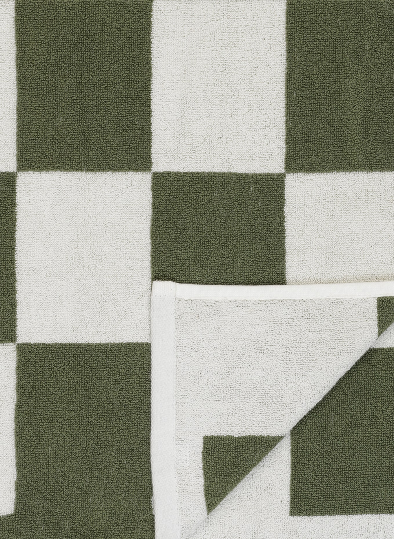 HAY Towel CHECK: GREEN / CREAM