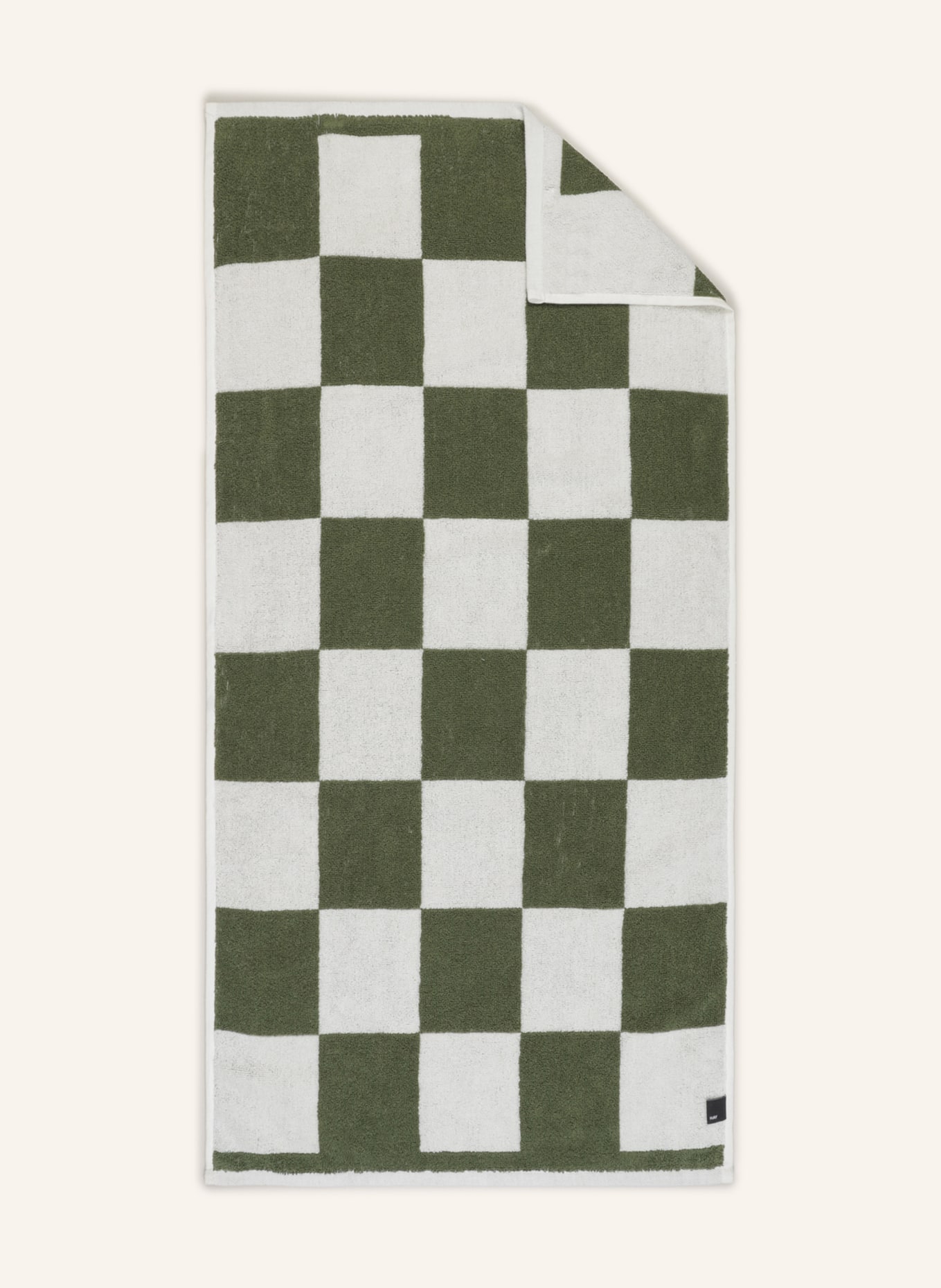 HAY Towel CHECK: GREEN / CREAM