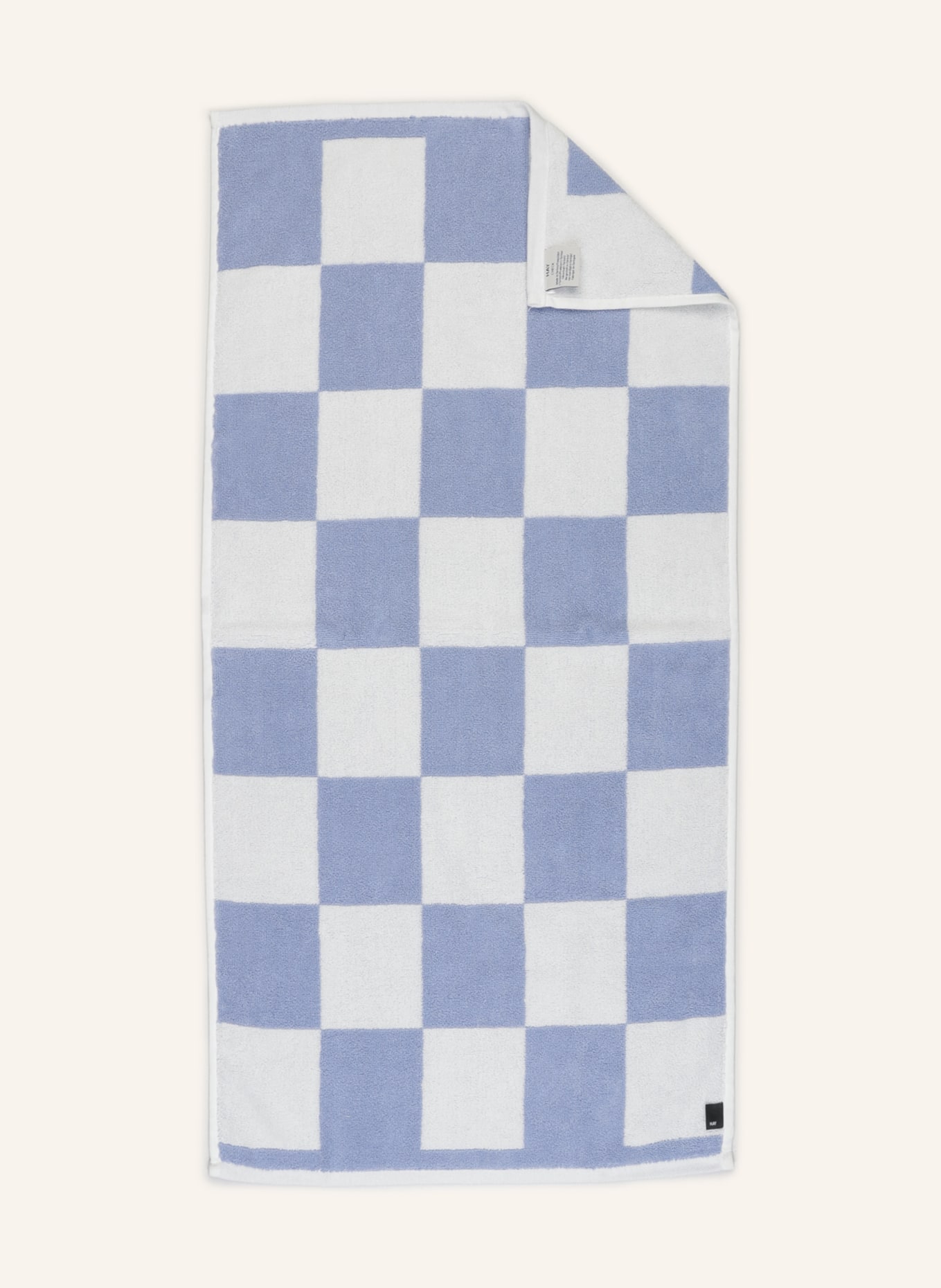 HAY Towel CHECK: LIGHT BLUE / CREAM
