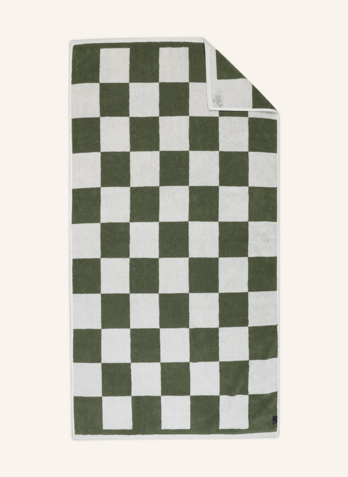 HAY Duschtuch CHECK: GRÜN / CREME