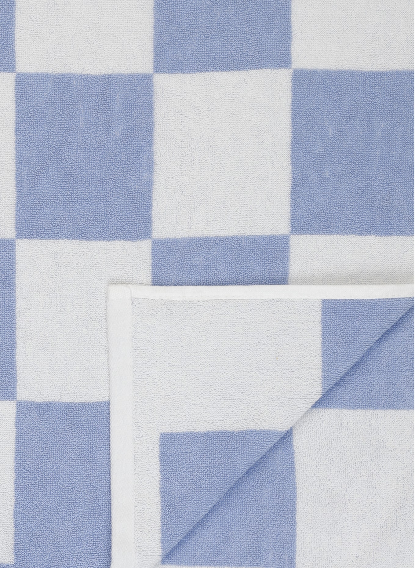 HAY Duschtuch CHECK: HELLBLAU / CREME