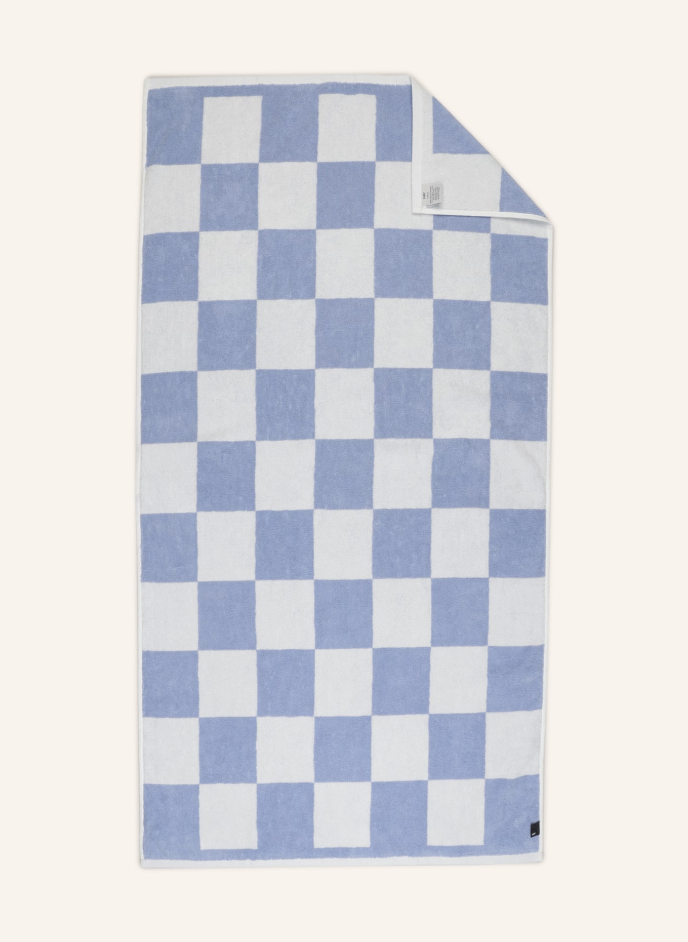 HAY Duschtuch CHECK: HELLBLAU / CREME