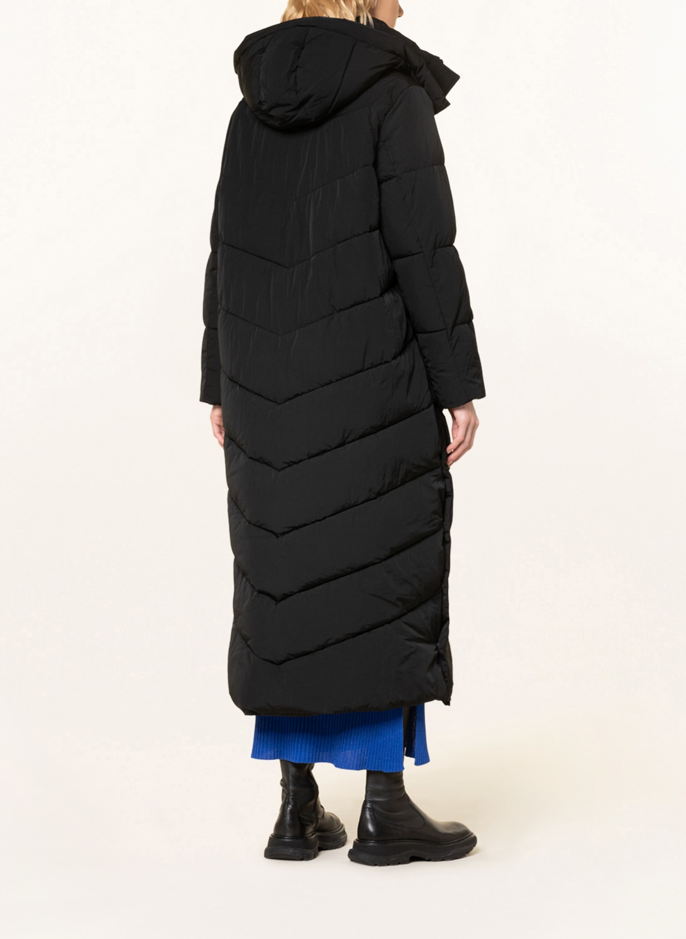 Calvin Klein Prošívaný kabát s odnímatelnou kapucí, Barva: ČERNÁ (Obrázek 3)