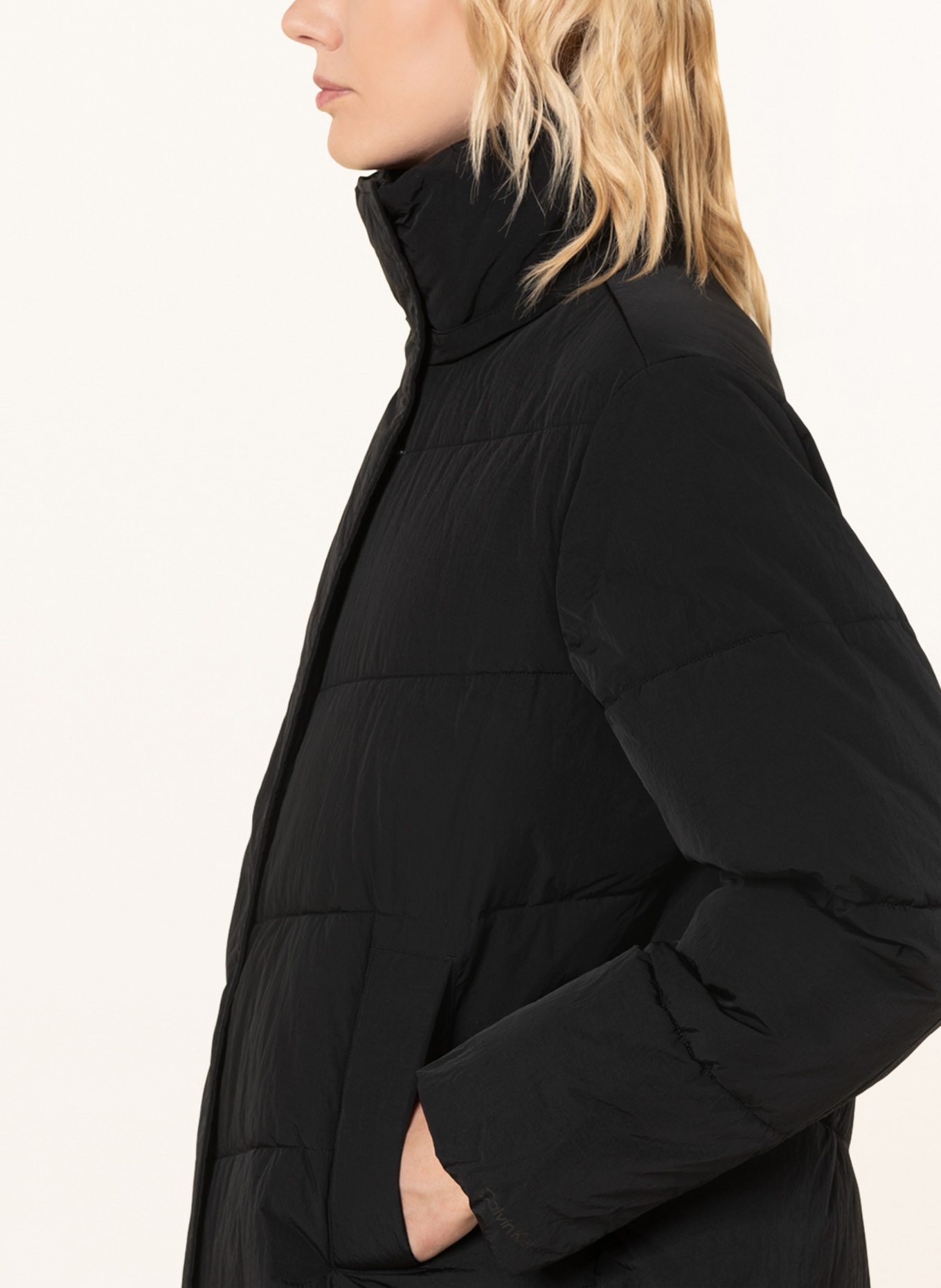Calvin Klein Quilted coat with removable hood, Color: BLACK (Image 6)