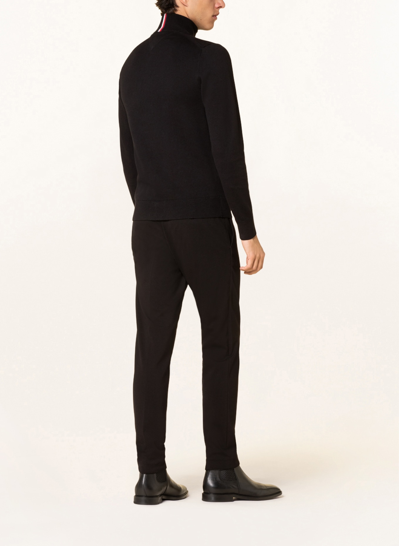 TOMMY HILFIGER Troyer: SCHWARZ