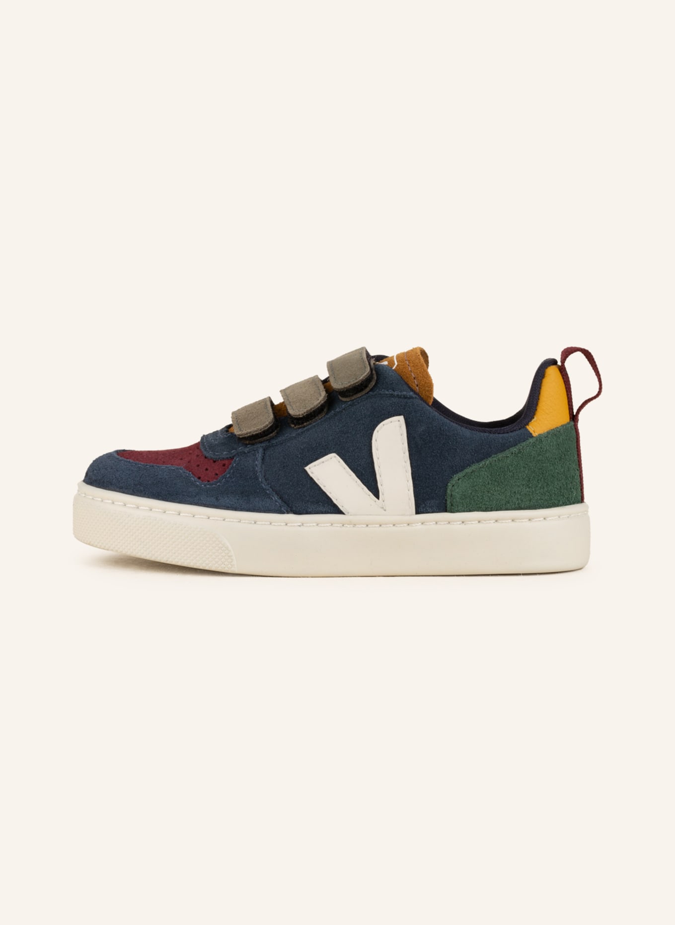 VEJA Sneaker V-10, Farbe: DUNKELBLAU/ DUNKELROT/ DUNKELGRÜN (Bild 4)