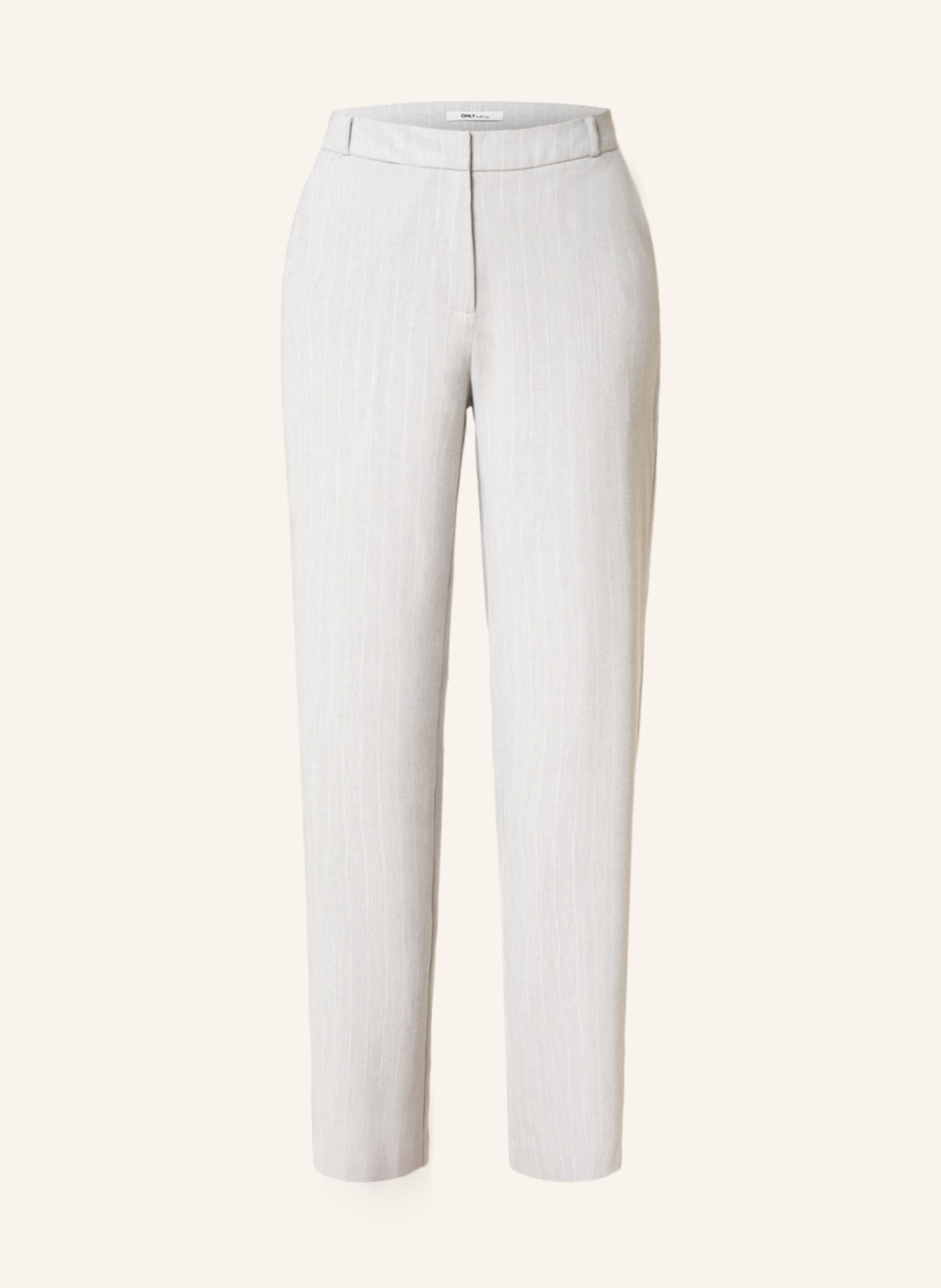 ONLY Pants, Color: LIGHT GRAY/ WHITE (Image 1)