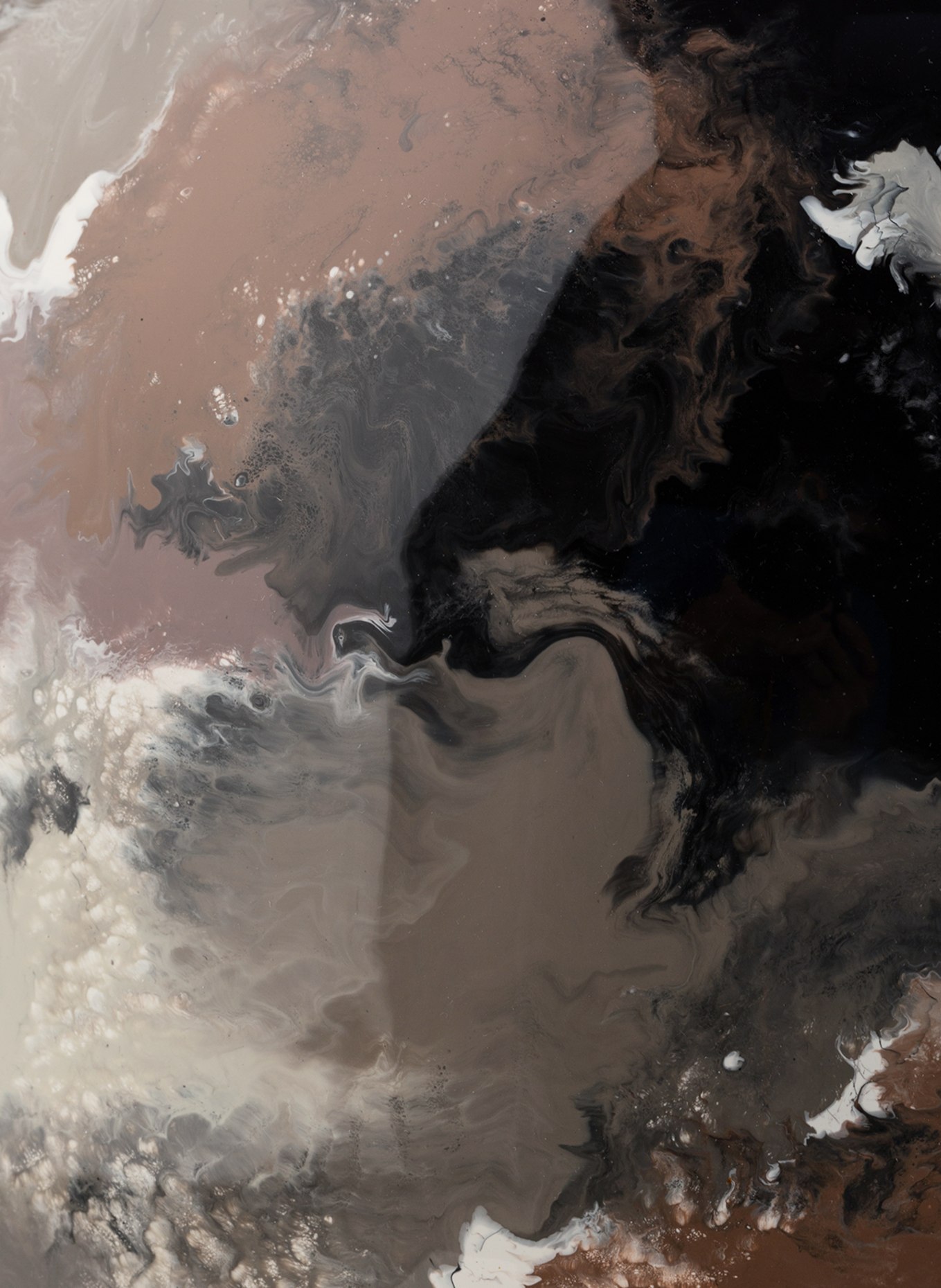 BROSTE COPENHAGEN Vase THYRA: SCHWARZ / GRAU / ROSÉ