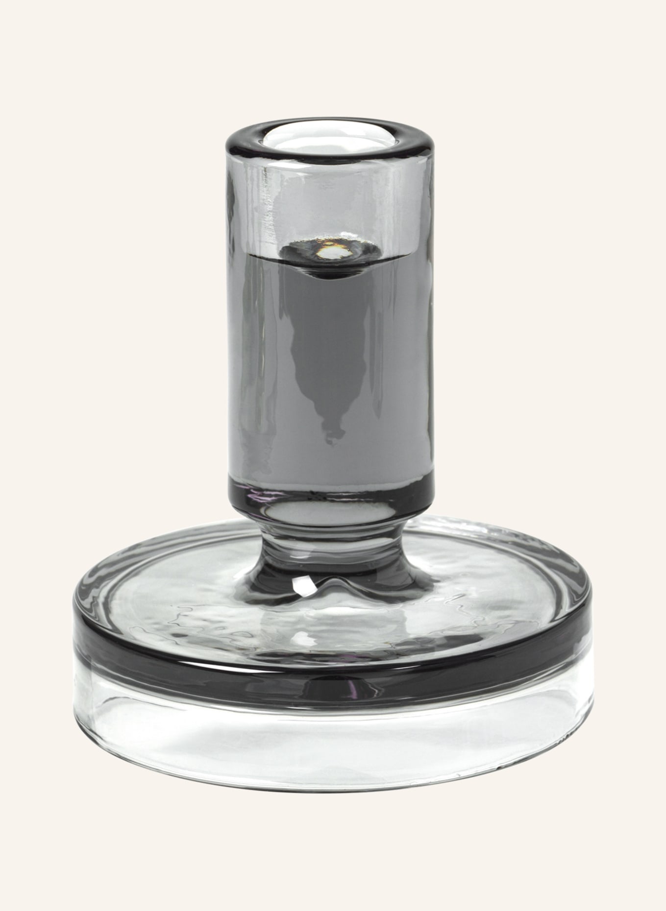 BROSTE COPENHAGEN Candleholder PETRA, Color: DARK GRAY (Image 1)