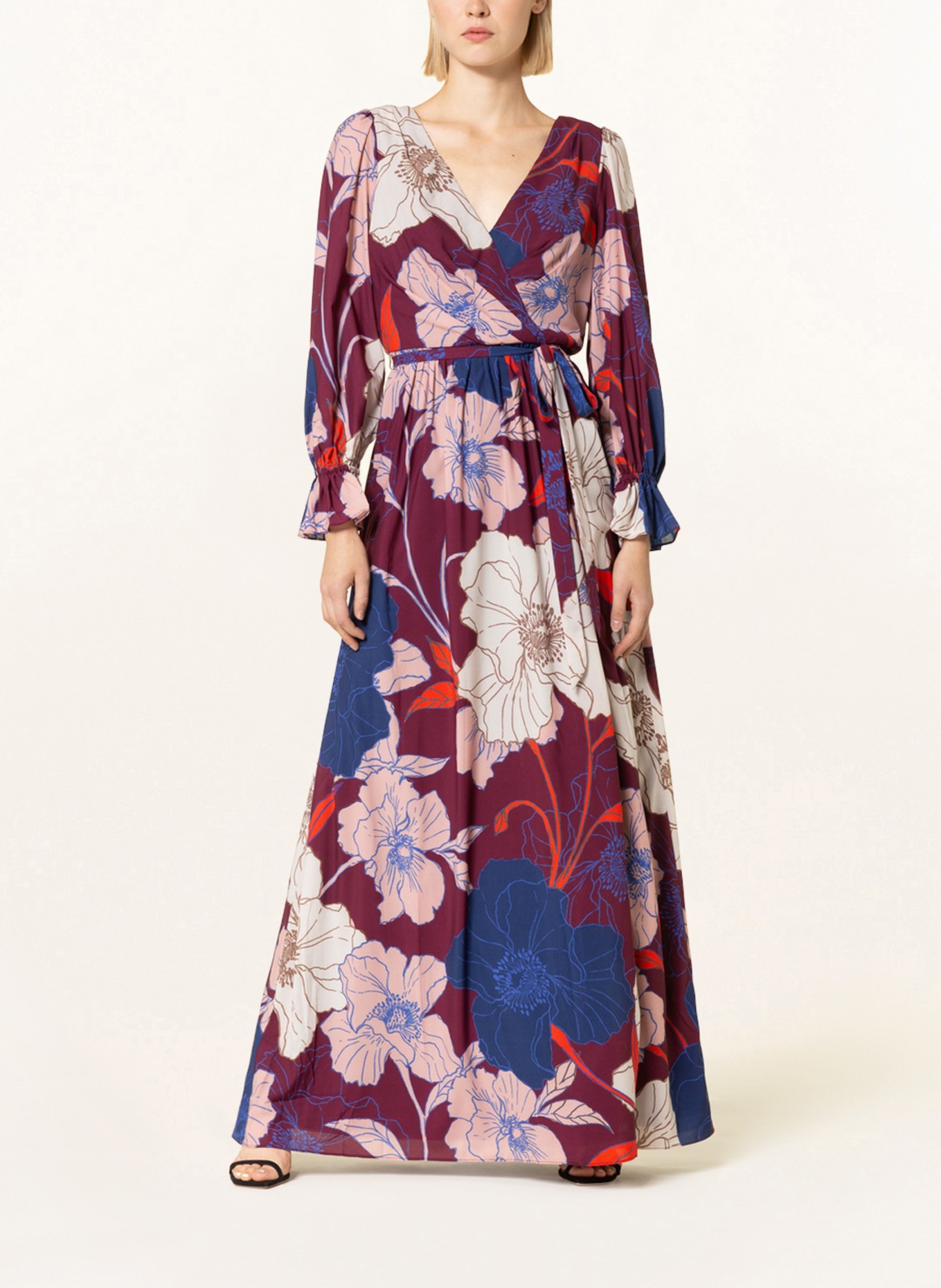 ADRIANNA PAPELL Abendkleid, Farbe: DUNKELROT/ DUNKELBLAU/ CREME (Bild 2)