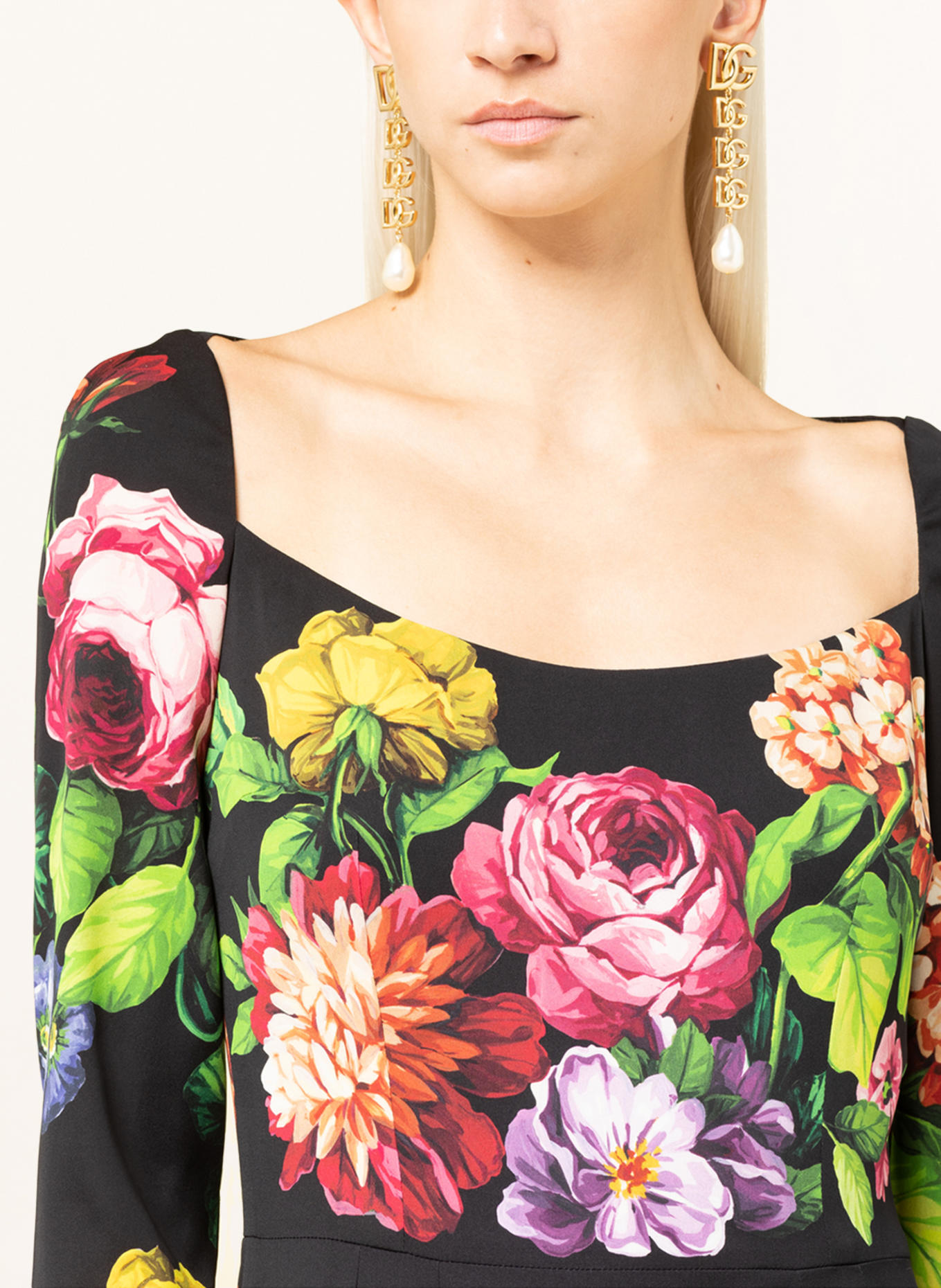 DOLCE & GABBANA Náušnice klipsy: ZLATÁ / BÍLÁ