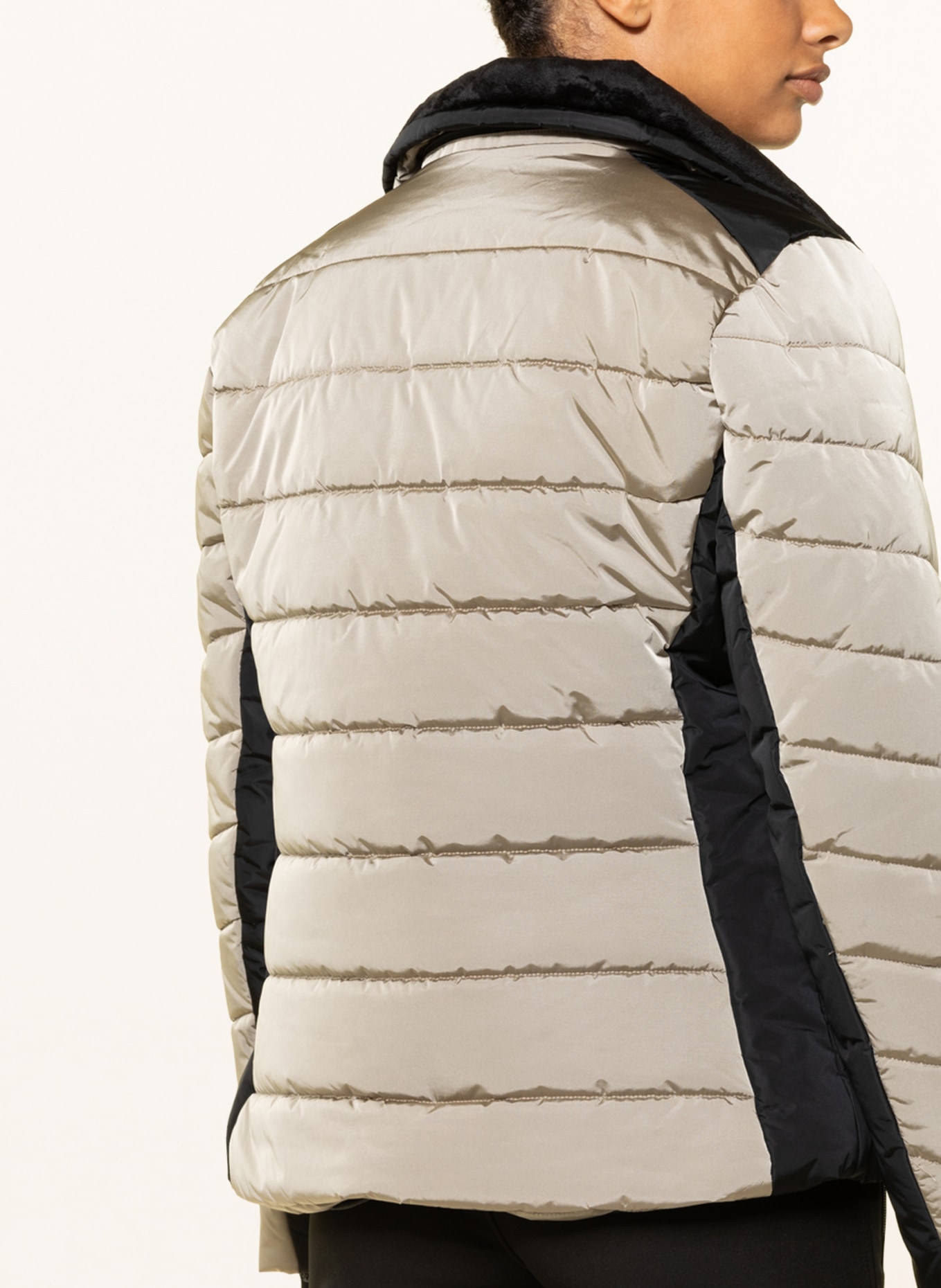 LUHTA Ski jacket KATINEN with faux fur, Color: BEIGE/ BLACK (Image 5)