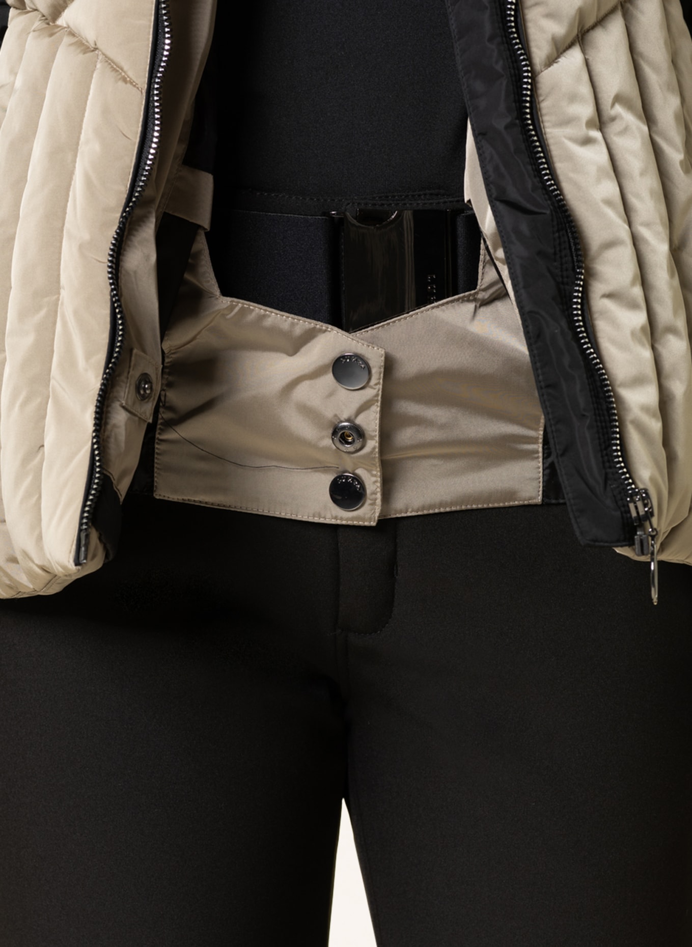 LUHTA Ski jacket KATINEN with faux fur, Color: BEIGE/ BLACK (Image 6)