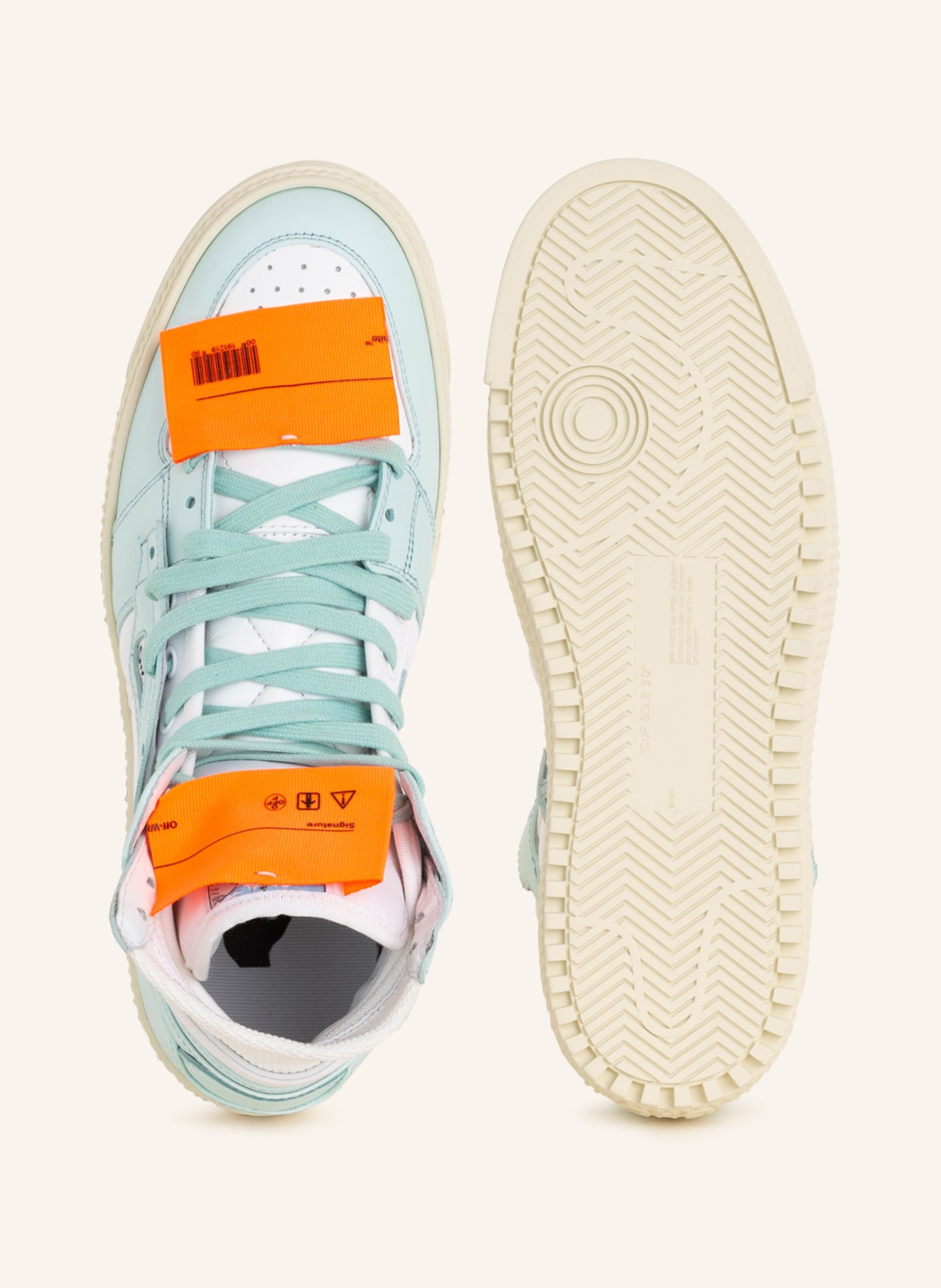 Off-White High-top sneakers 3.0 OFF COURT, Color: LIGHT BLUE/ WHITE (Image 5)