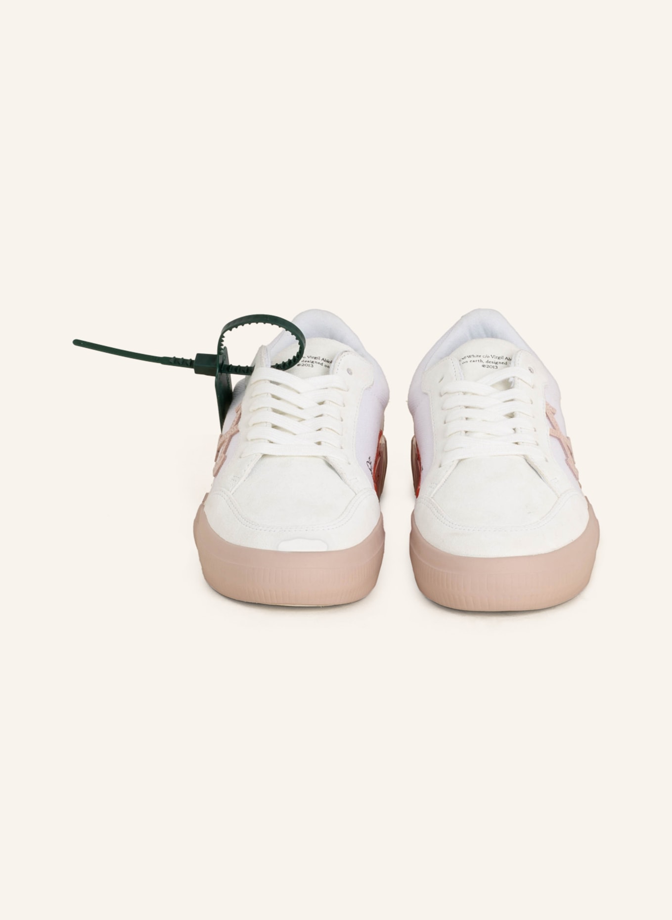 Off-White Sneaker LOW VULCANIZED, Farbe: WEISS/ ROSÉ (Bild 3)