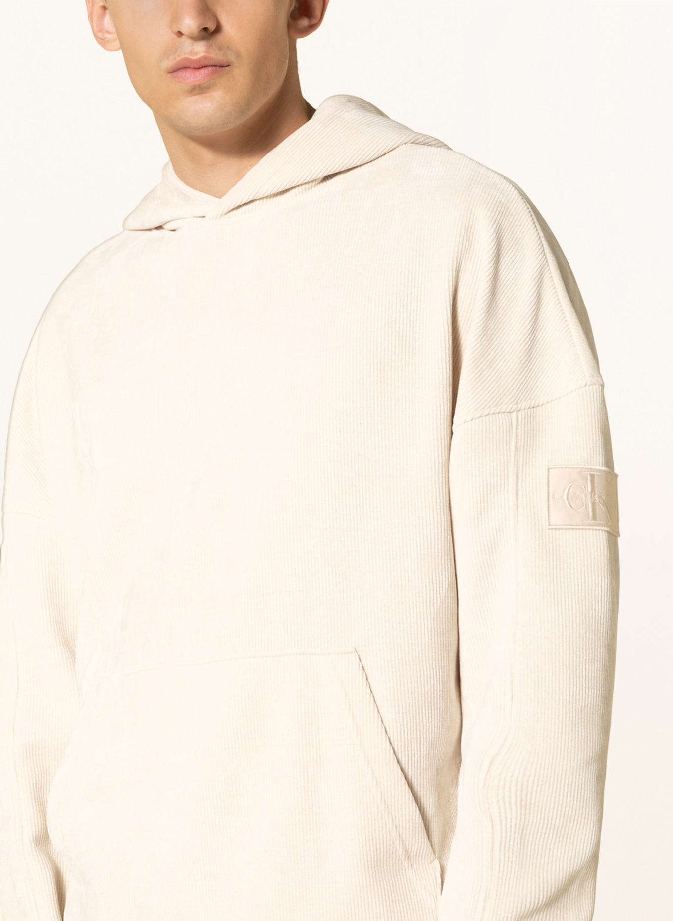 Calvin Klein Jeans Corduroy hoodie, Color: CREAM (Image 5)