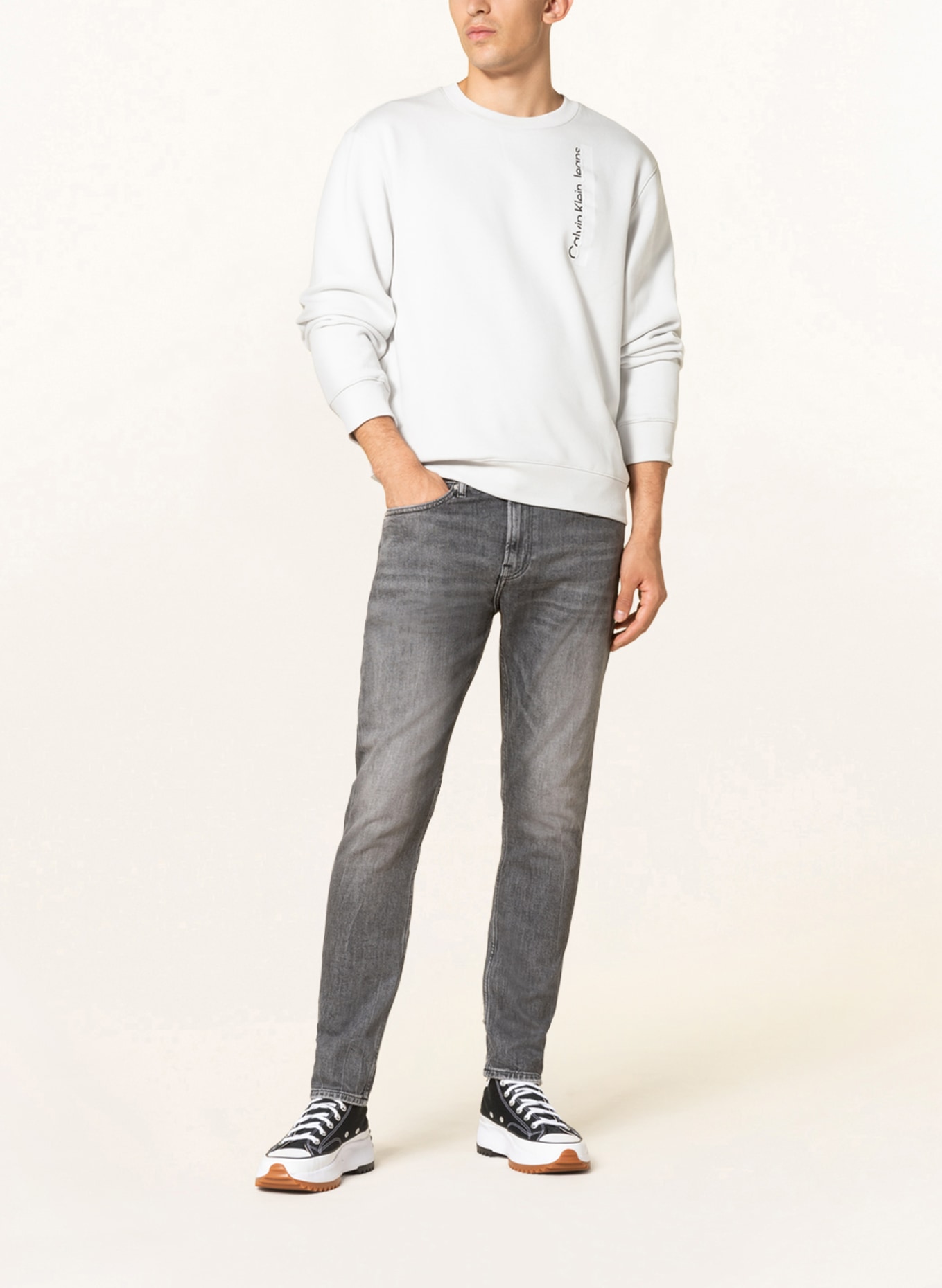Calvin Klein Jeans Jeansy Slim tapered fit, Kolor: 1BZ DENIM GREY (Obrazek 2)