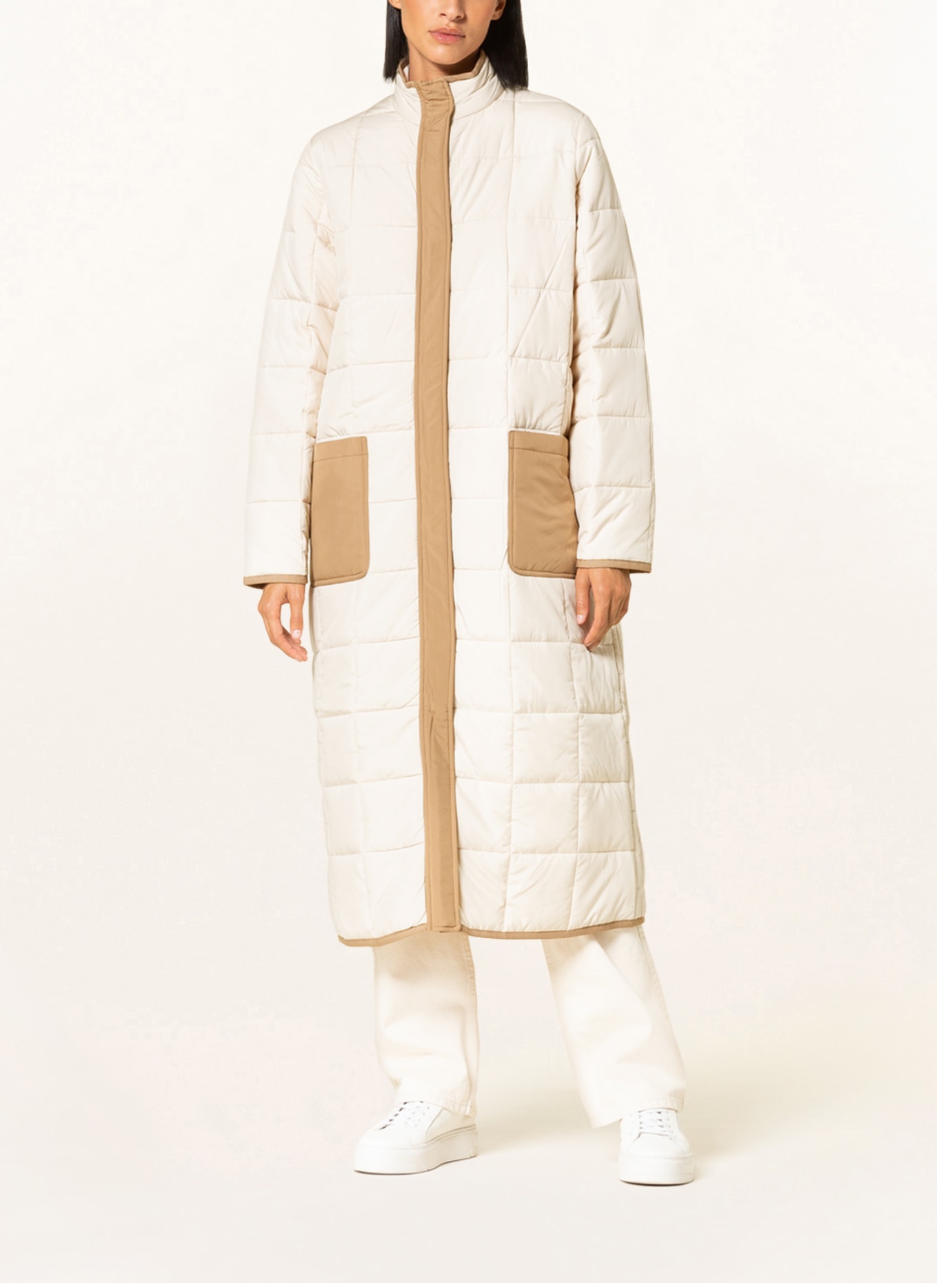 ENVII 3-in-1 quilted coat ENPARTICLES, Color: ECRU/ CAMEL (Image 3)