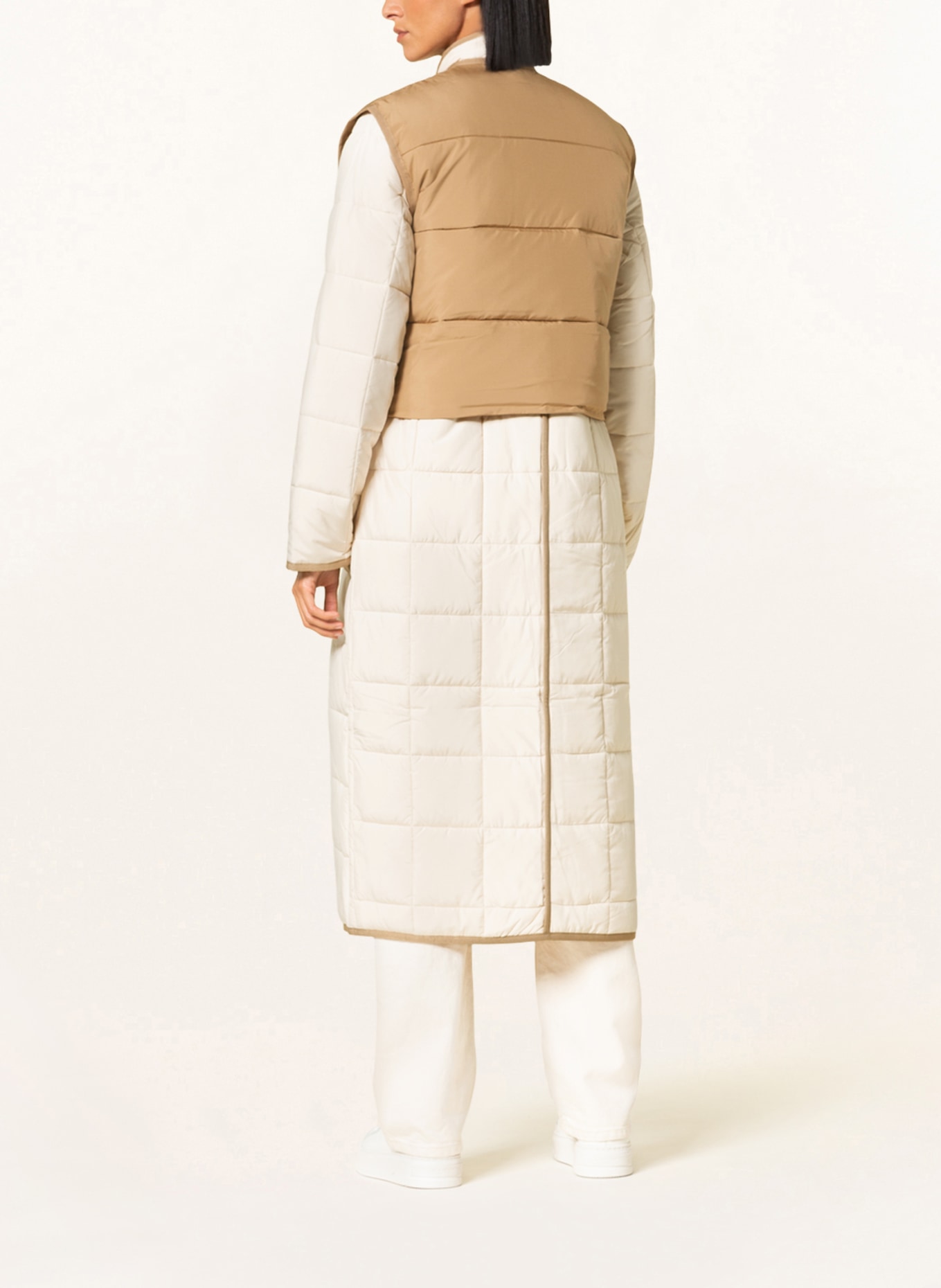 ENVII 3-in-1 quilted coat ENPARTICLES, Color: ECRU/ CAMEL (Image 5)