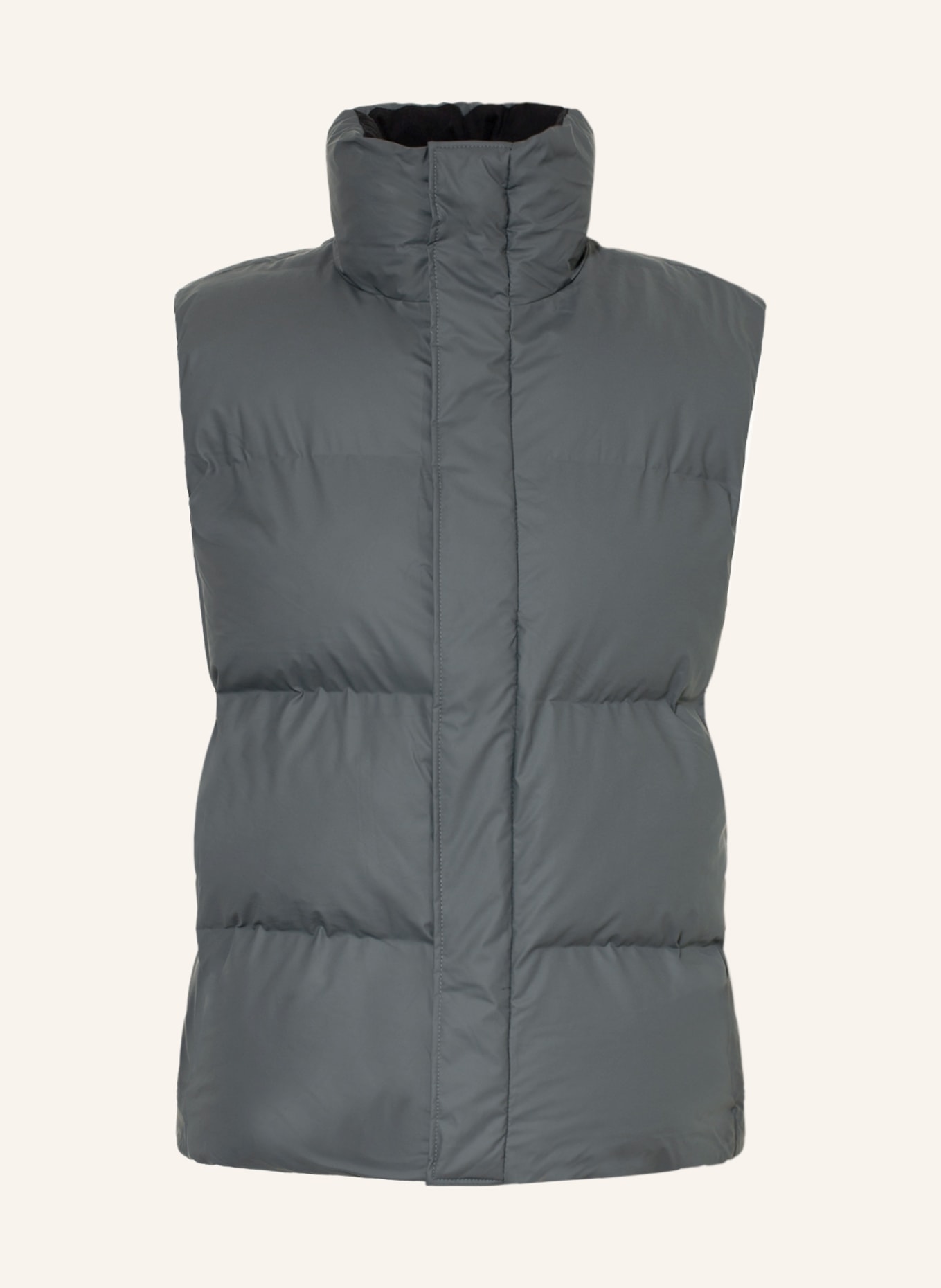 RAINS Quilted vest BOXY, Color: GRAY (Image 1)