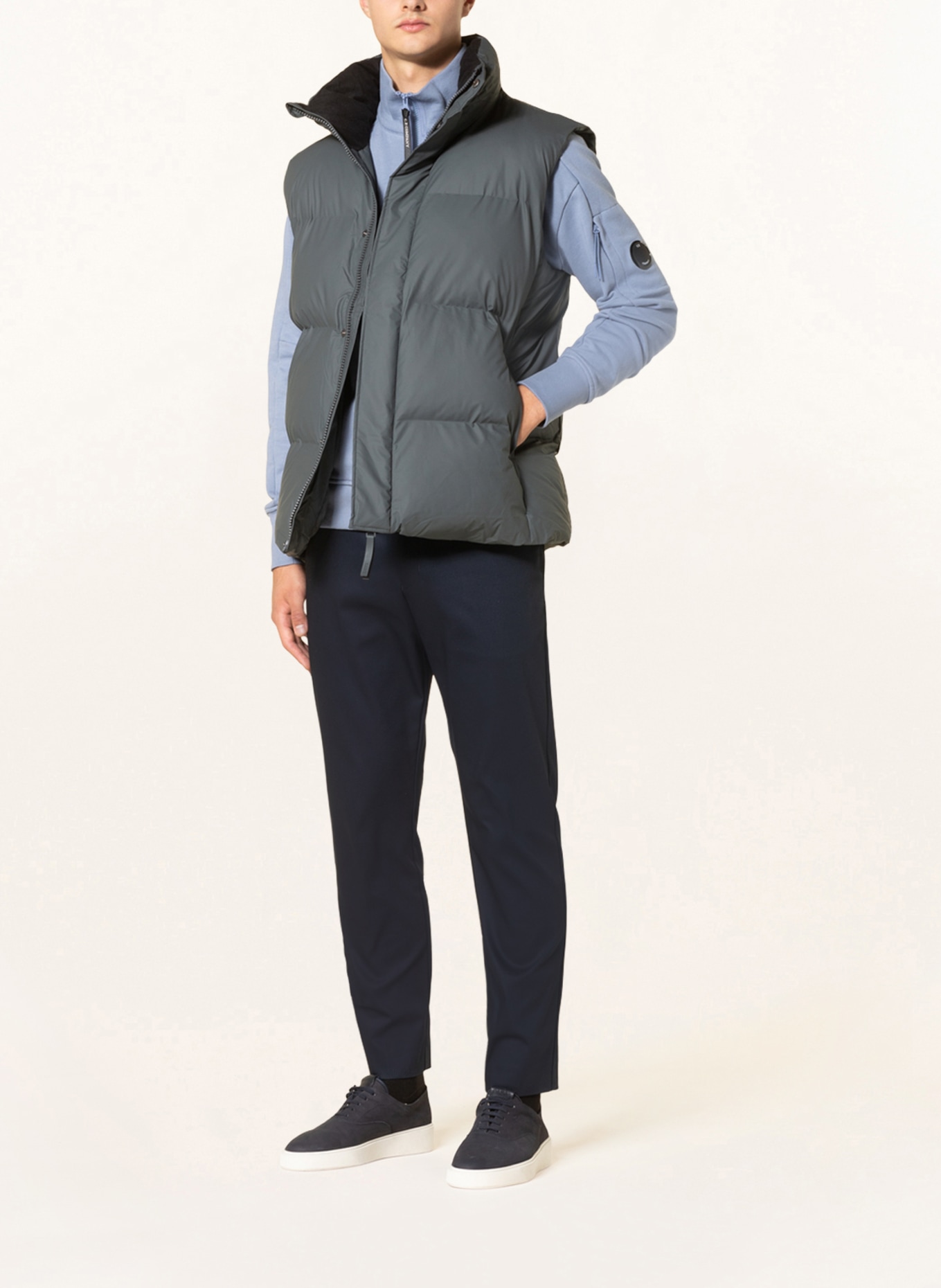 RAINS Quilted vest BOXY, Color: GRAY (Image 2)