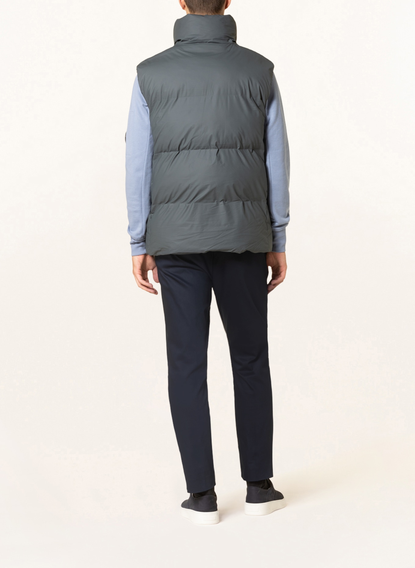 RAINS Quilted vest BOXY, Color: GRAY (Image 3)