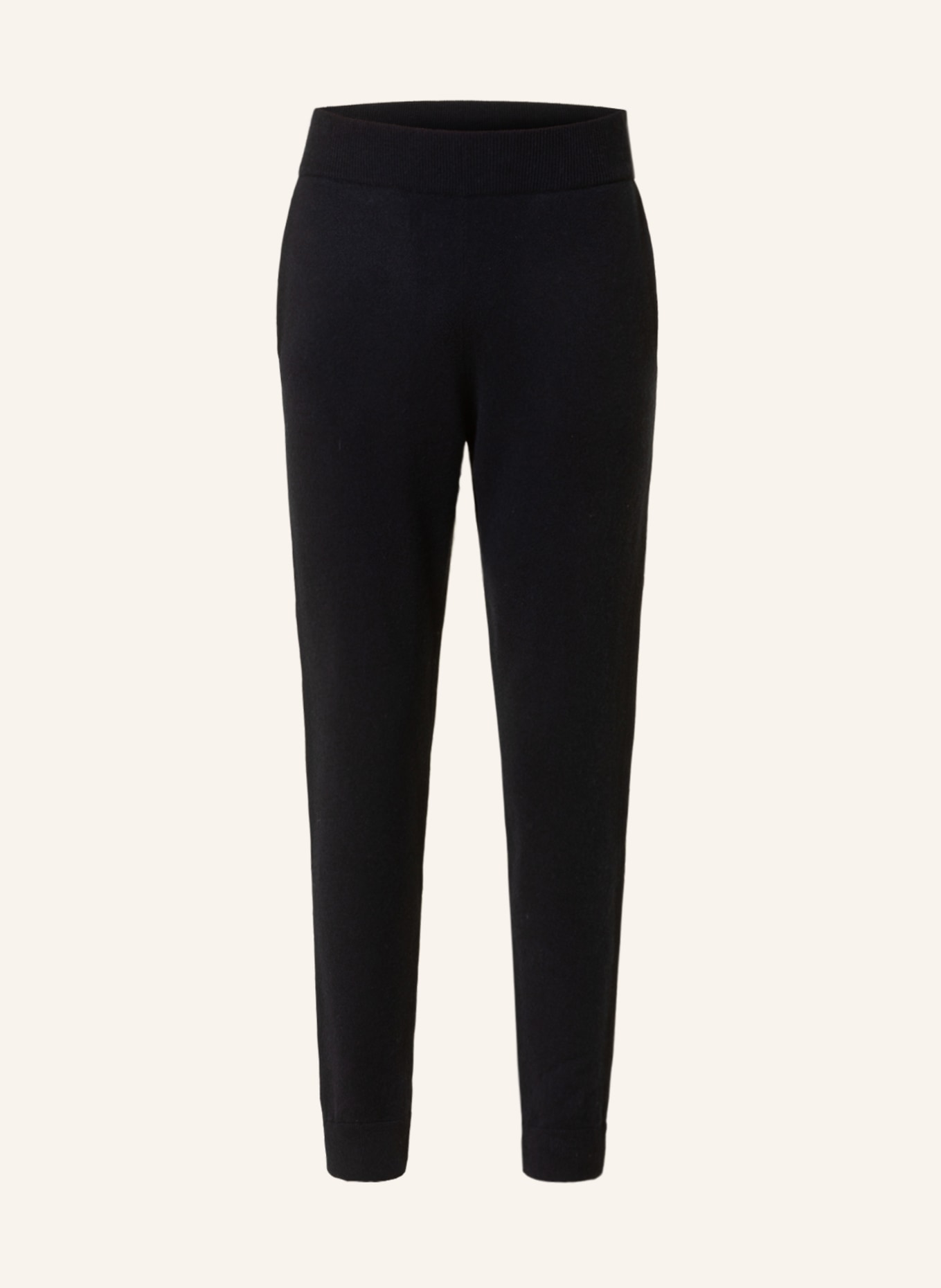 FALKE Knit trousers in jogger style extra slim fit made of cashmere: DARK BLUE