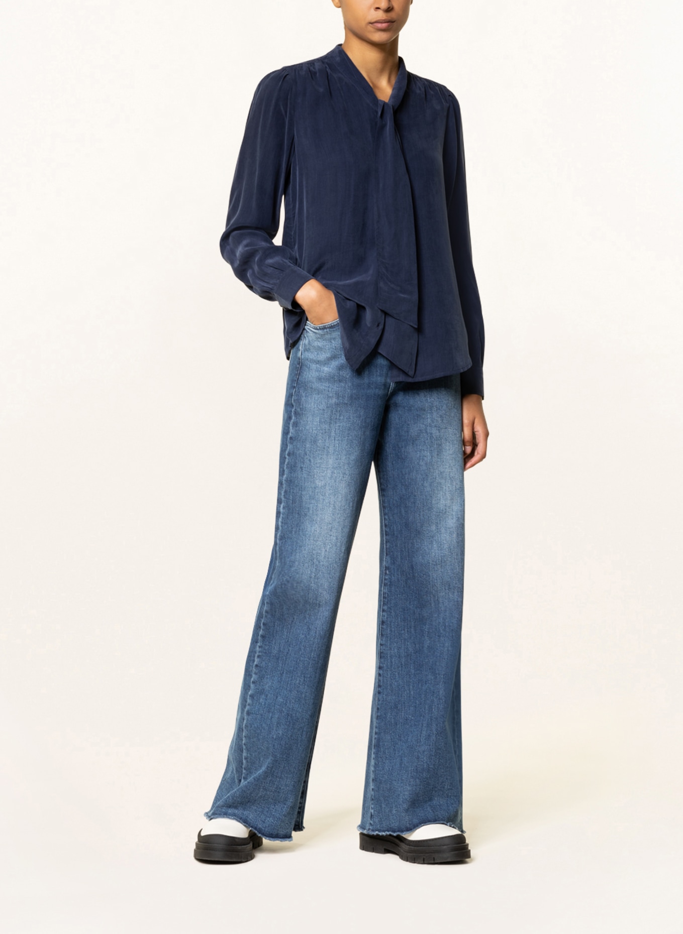 SCOTCH & SODA Schluppenbluse: DUNKELBLAU