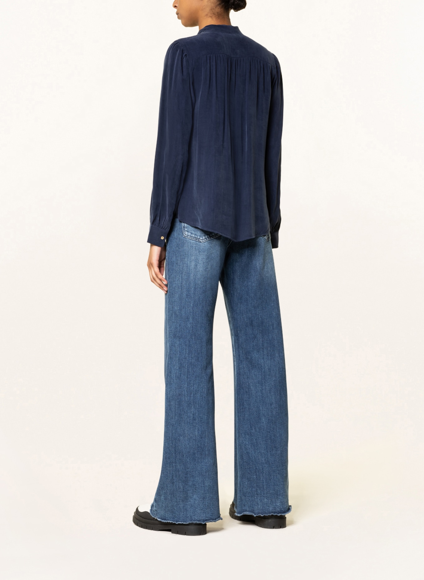 SCOTCH & SODA Schluppenbluse: DUNKELBLAU