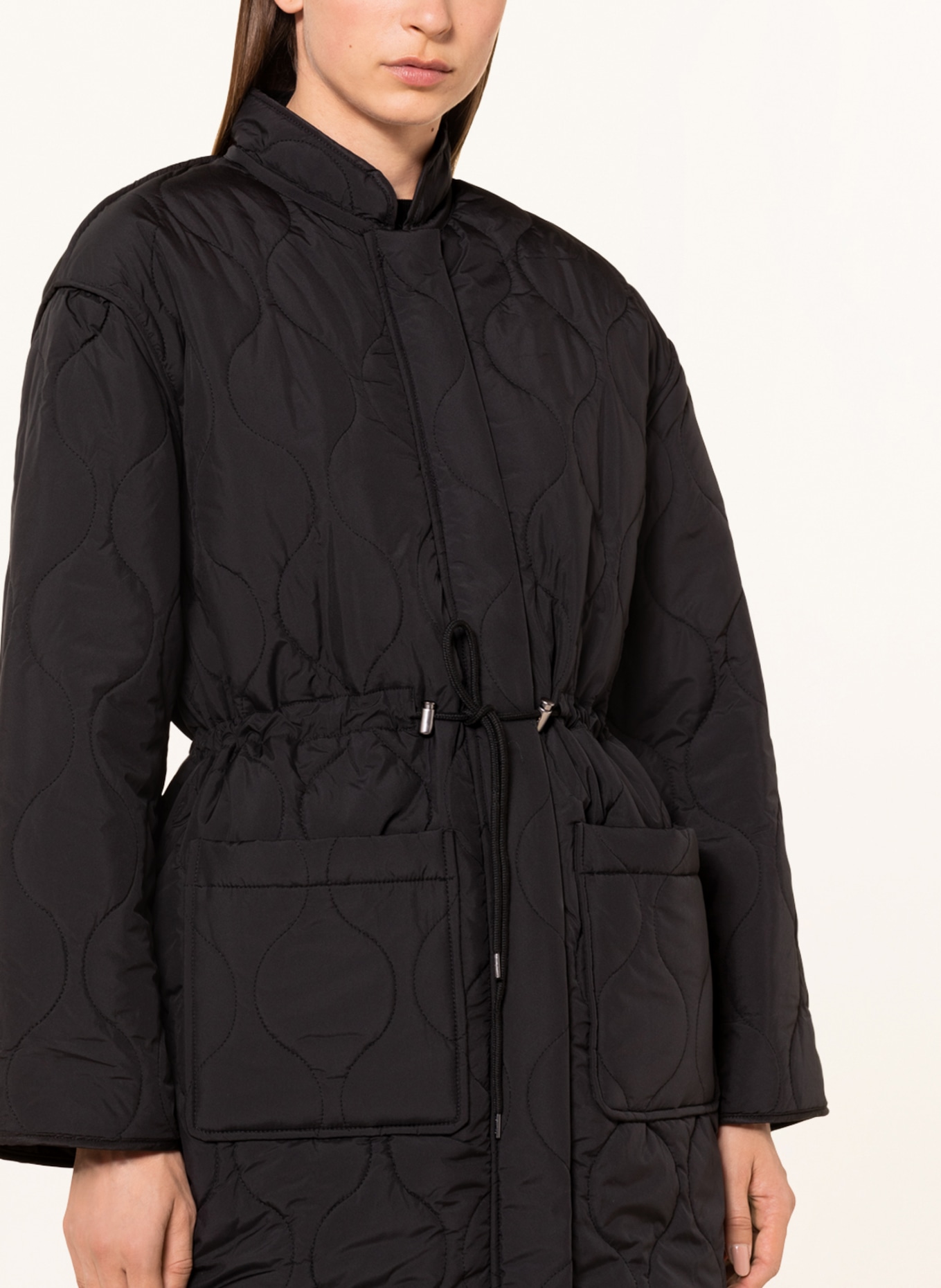 NEO NOIR Quilted coat FORD, Color: BLACK (Image 4)