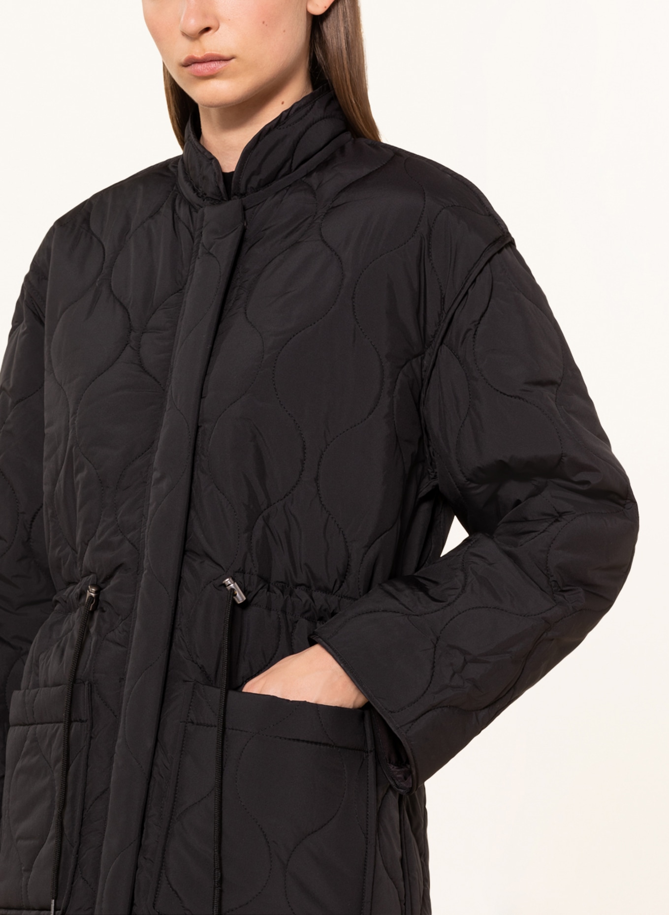 NEO NOIR Quilted coat FORD, Color: BLACK (Image 5)
