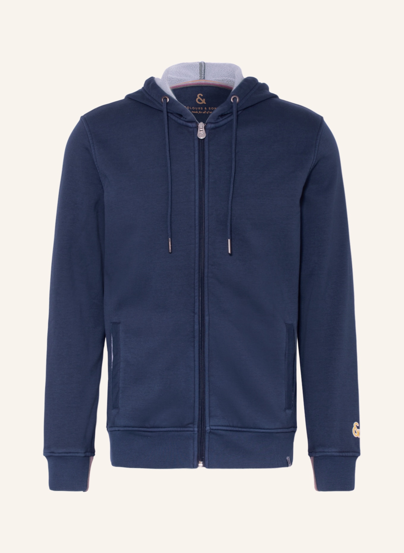 COLOURS SONS Sweat jacket in blue