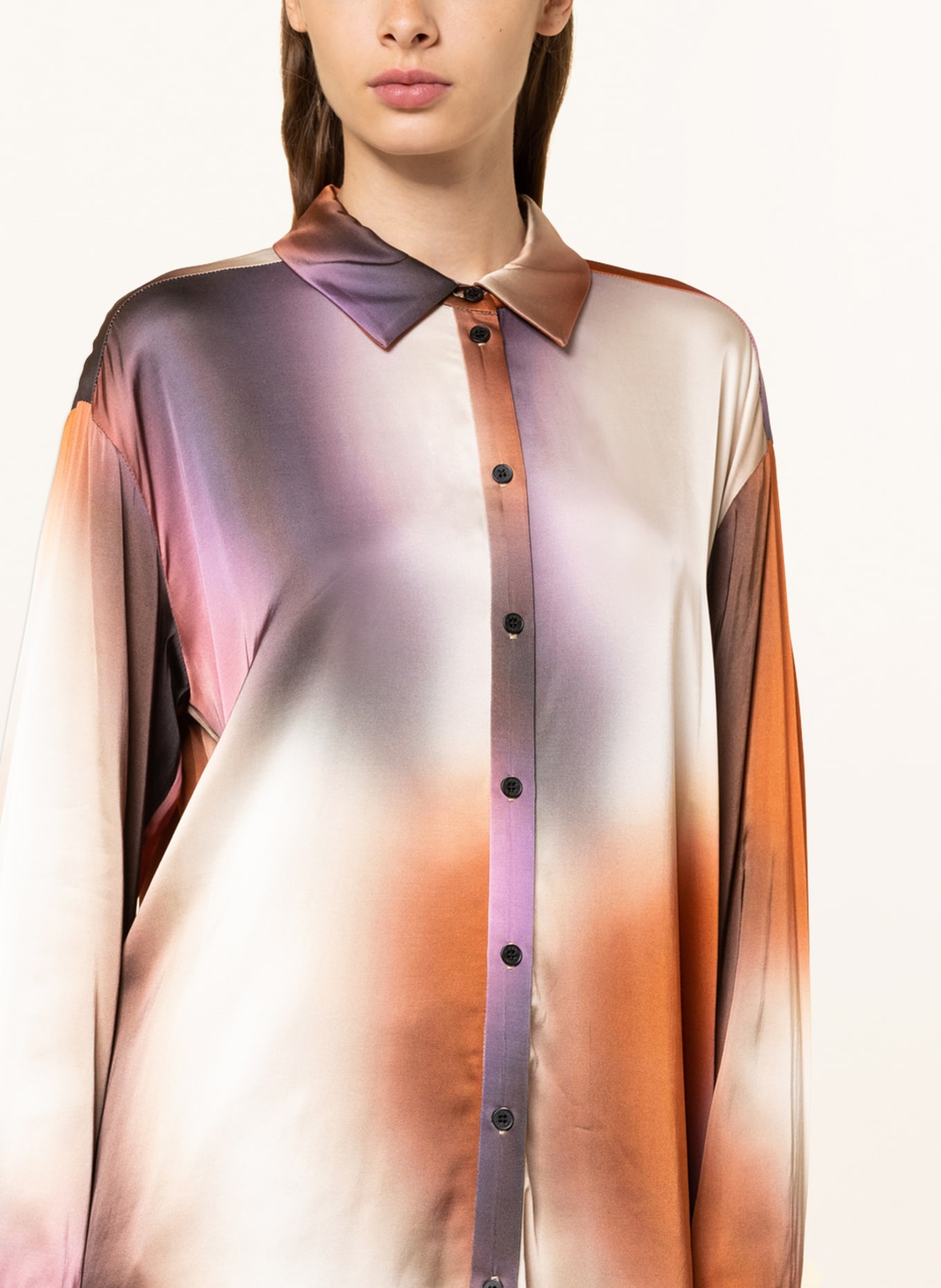 MUNTHE Shirt blouse AVENDER, Color: PURPLE/ ORANGE (Image 4)